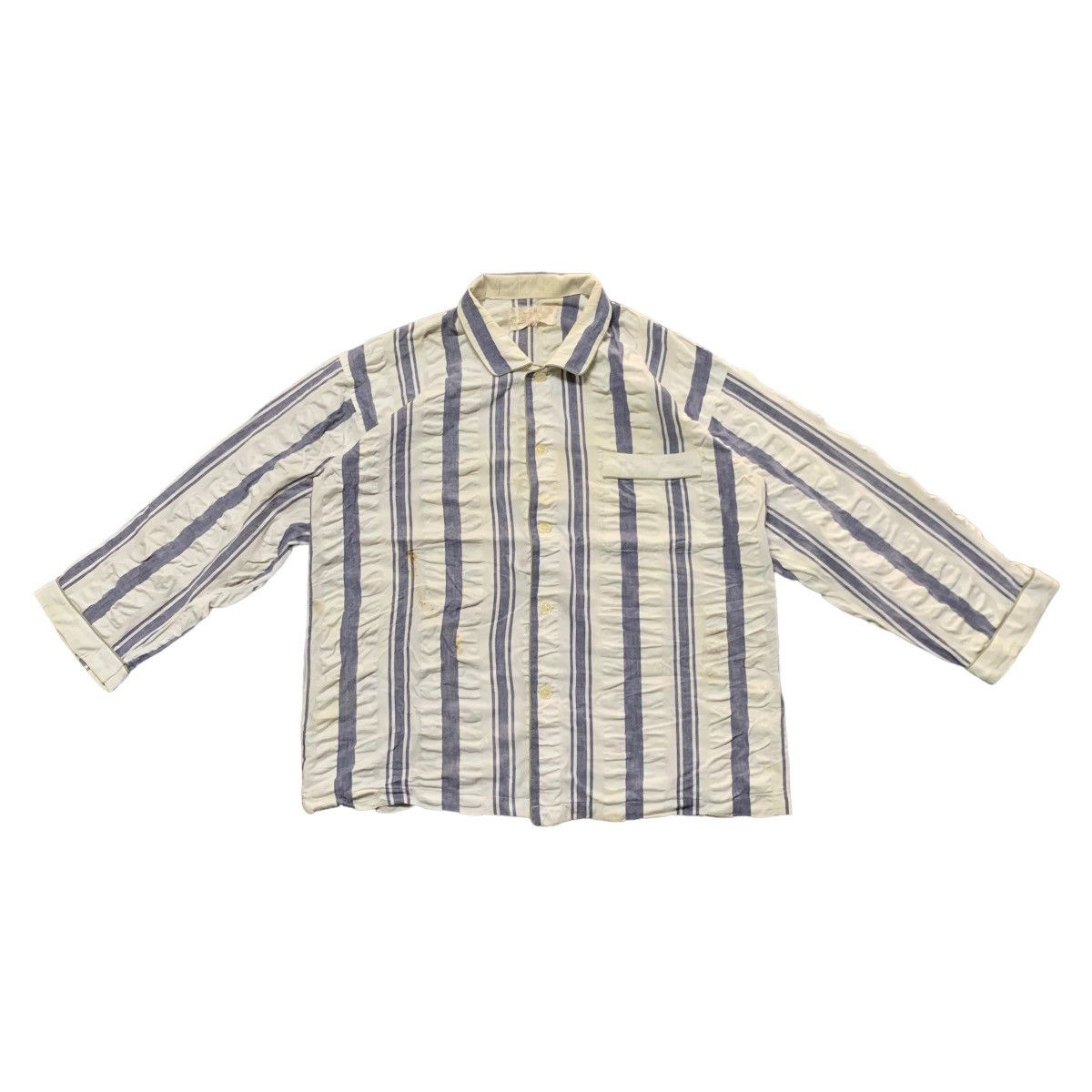 Issey Miyake Issey Miyake 1980s striped silhouette shirt | Grailed