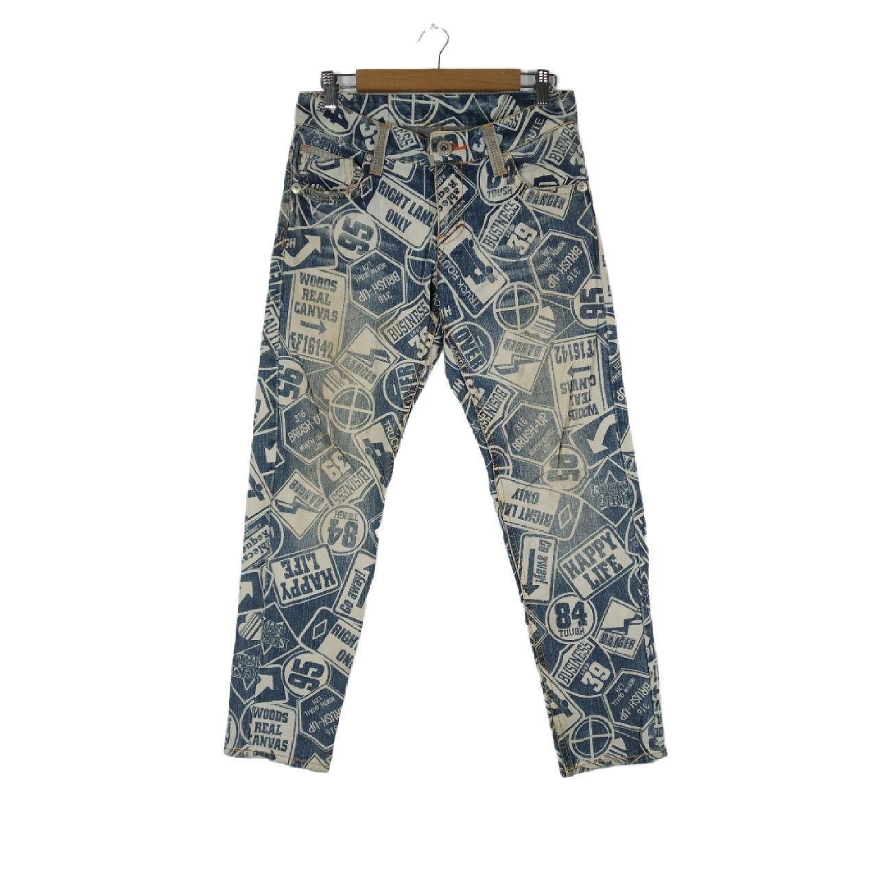 image of Arts Science x Vintage Oahu Northshore Hawaiian Denim Jeans Surf Girls in Blue, Men's (Size 30)