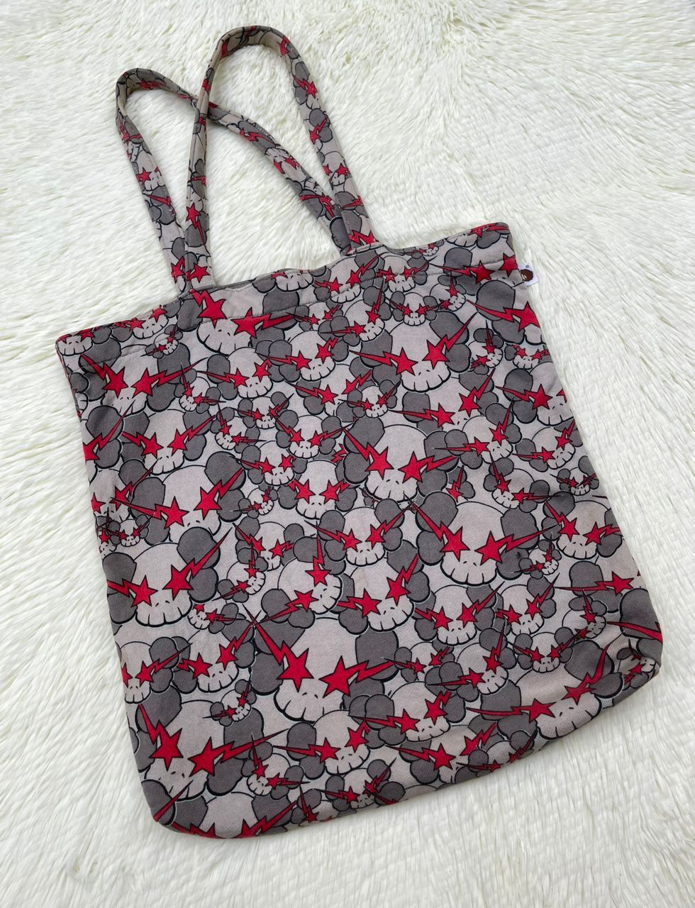 Bape × Kaws Bape Bathing Ape x Kaws Skullsta Tote Bag Size ONE SIZE - 5 Thumbnail