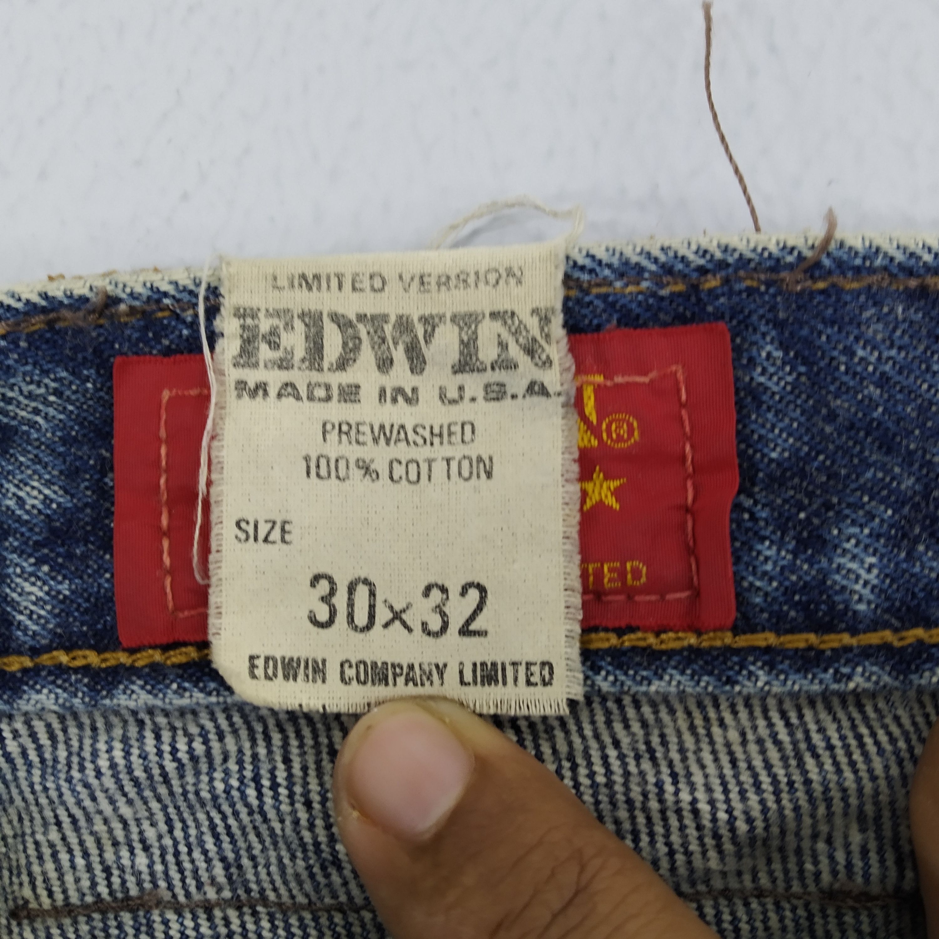 Edwin Vintage Edwin Dirty Denim Jeans Edwin USA Size US 29 - 9 Thumbnail