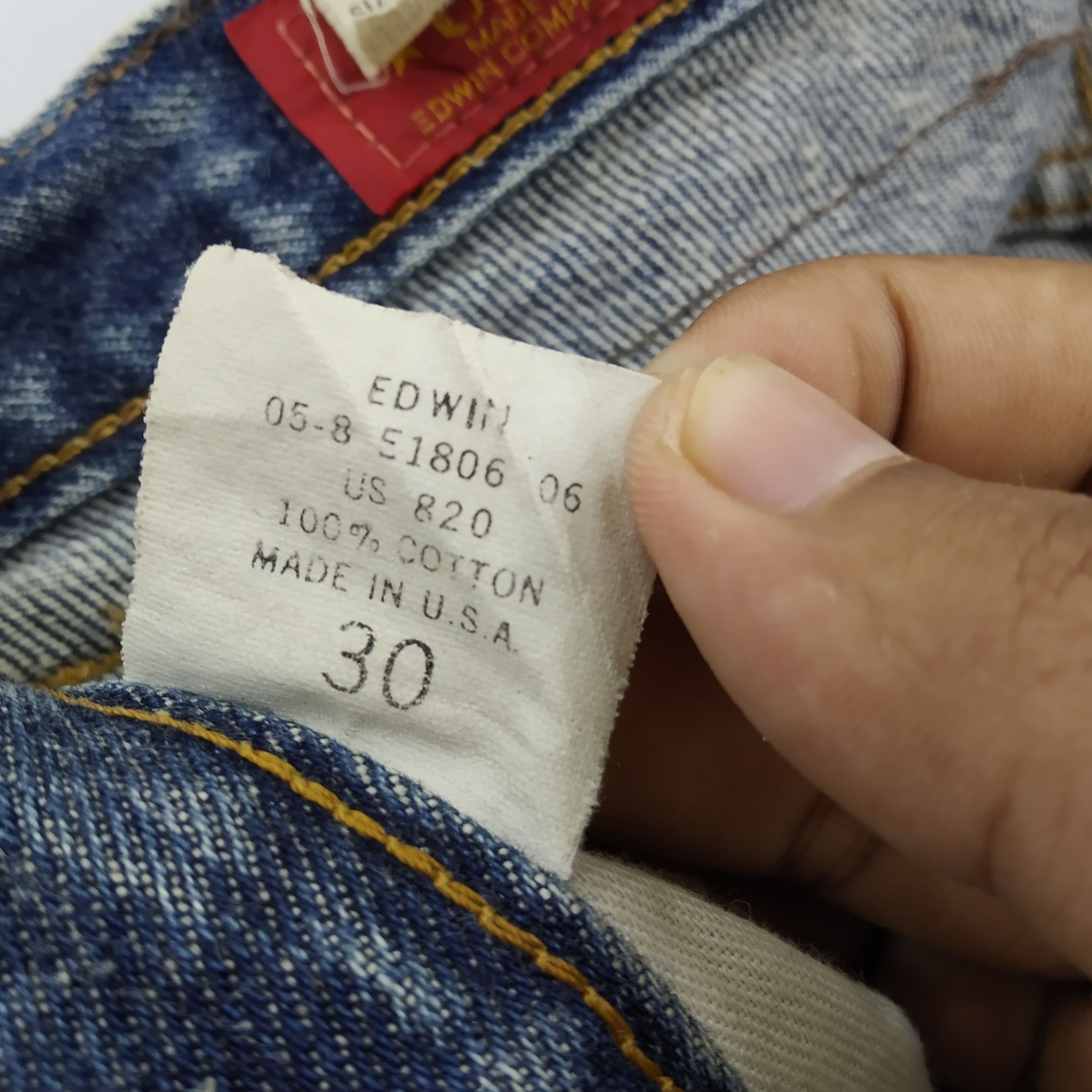 Edwin Vintage Edwin Dirty Denim Jeans Edwin USA Size US 29 - 10 Thumbnail