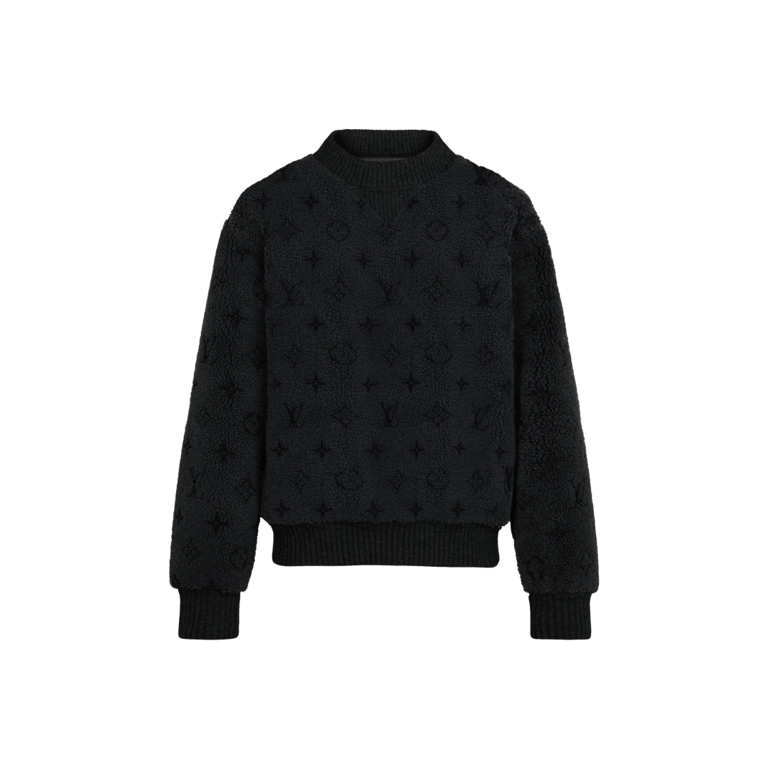 Louis Vuitton, Sweaters, Louis Vuitton Monogram Shearling Crewneck 220