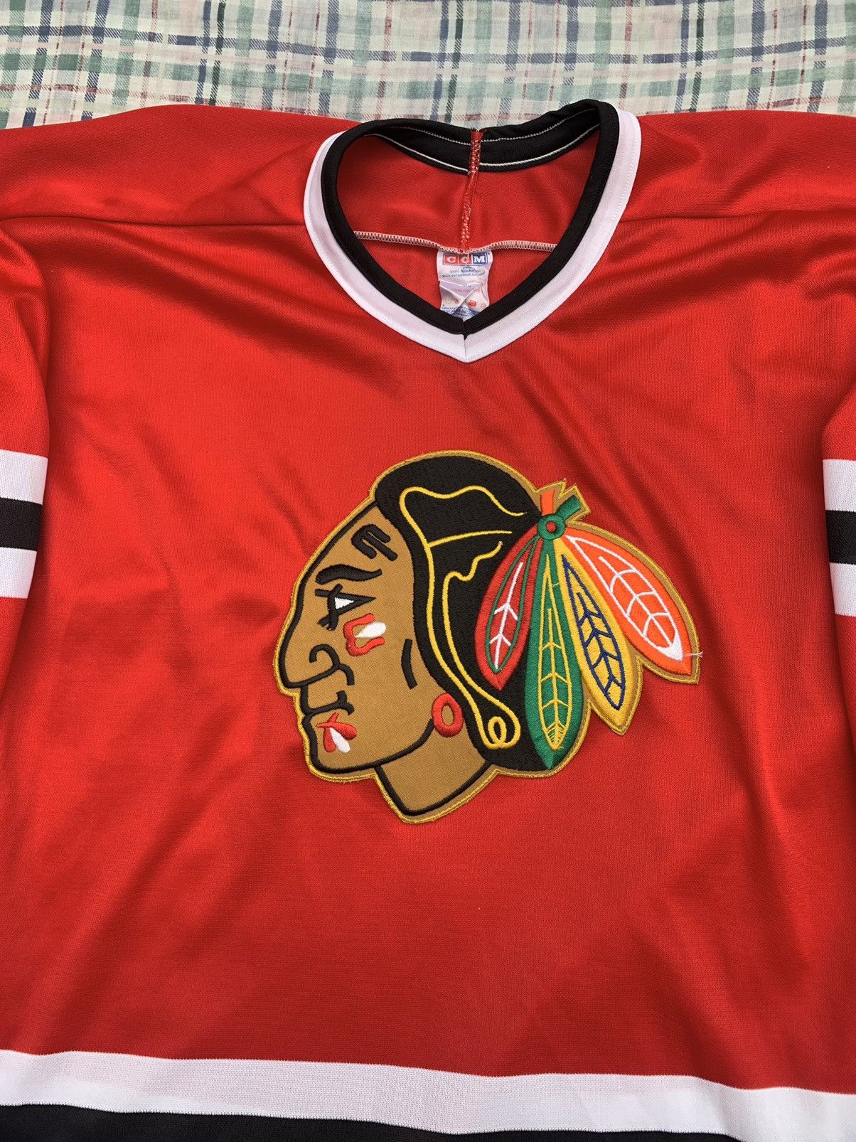 NHL Vintage 90s CCM Chicago Blackhawks NHL Jersey Size US XL / EU 56 / 4 - 4 Thumbnail