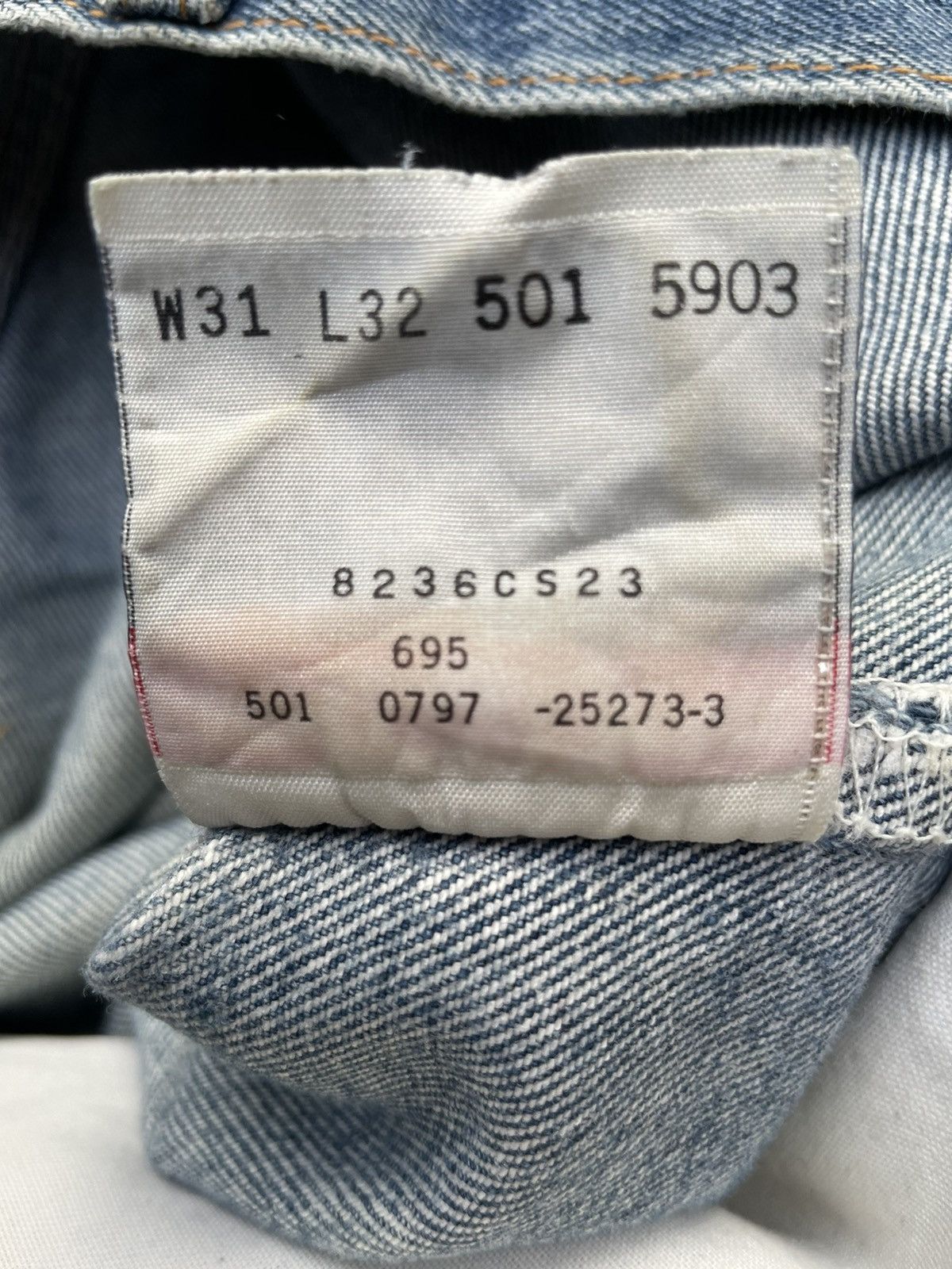 Levi's Levis 501 e Vintage 1997 Usa Aging Distressed Denim Size US 31 - 15 Thumbnail