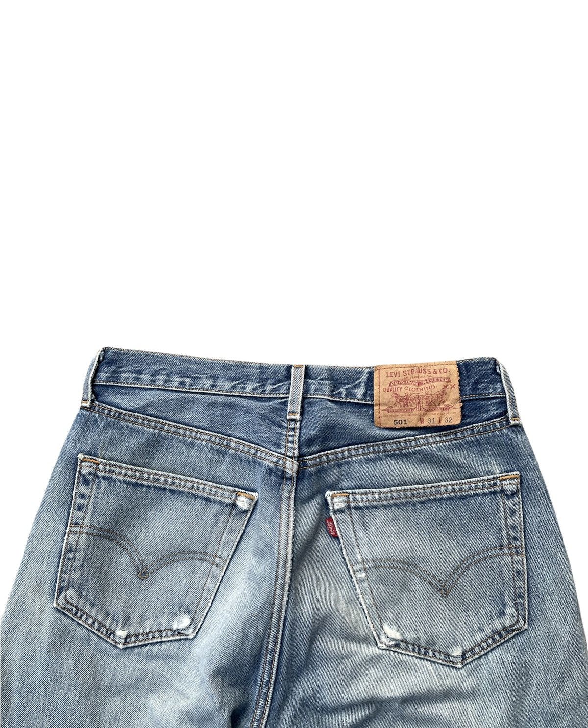 Levi's Levis 501 e Vintage 1997 Usa Aging Distressed Denim Size US 31 - 12 Thumbnail