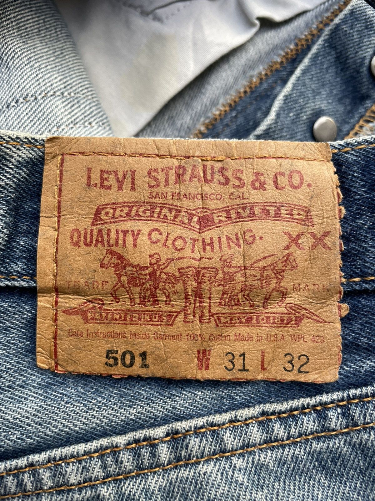 Levi's Levis 501 e Vintage 1997 Usa Aging Distressed Denim Size US 31 - 13 Thumbnail