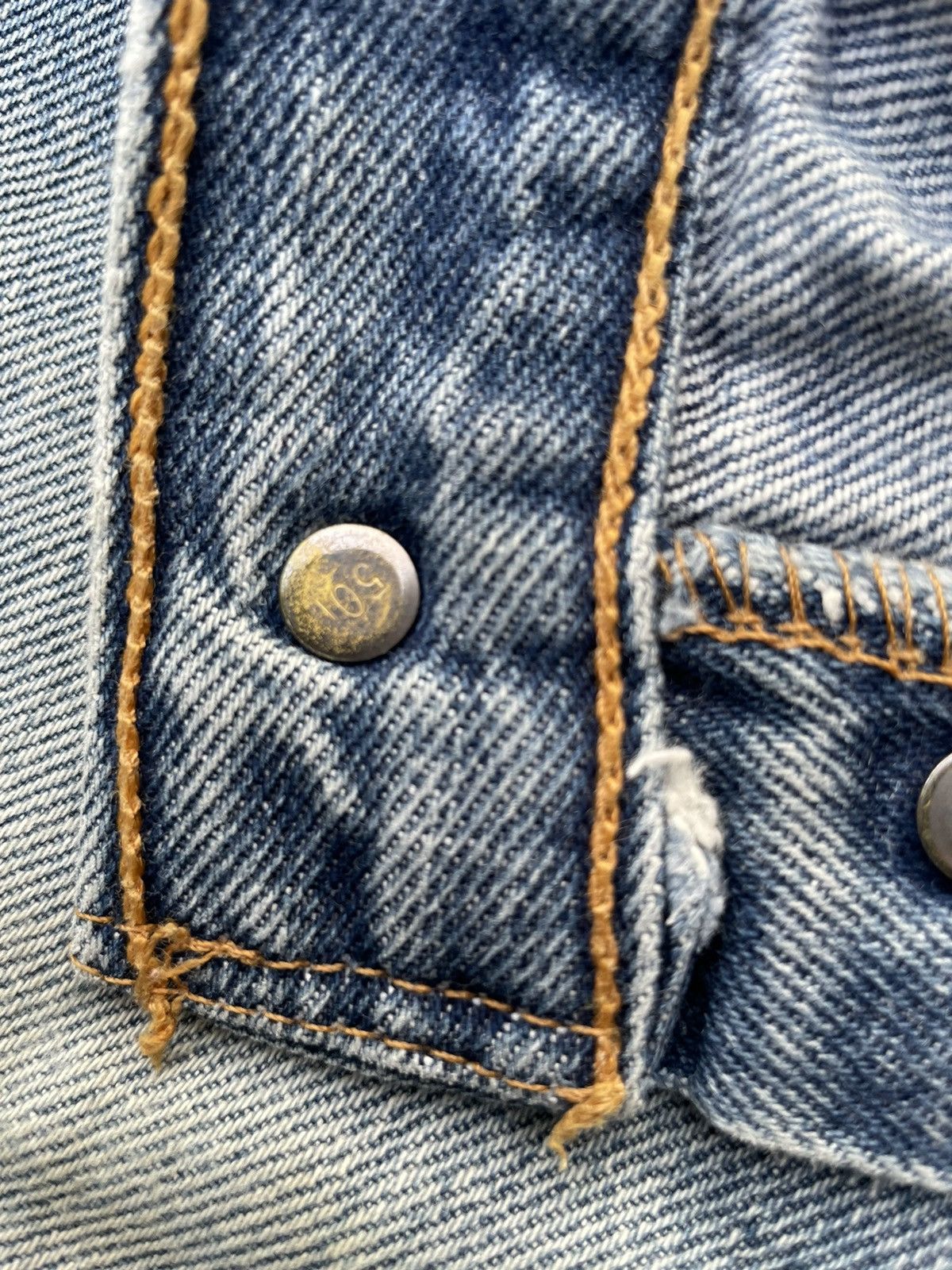 Levi's Levis 501 e Vintage 1997 Usa Aging Distressed Denim Size US 31 - 18 Thumbnail