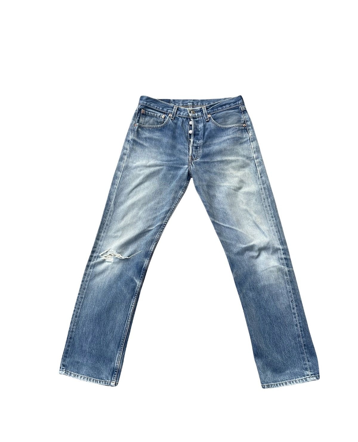 Levi's Levis 501 e Vintage 1997 Usa Aging Distressed Denim Size US 31 - 1 Thumbnail