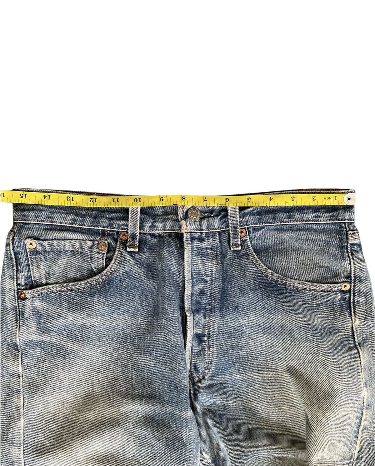 Levi's Levis 501 e Vintage 1997 Usa Aging Distressed Denim Size US 31 - 2 Thumbnail