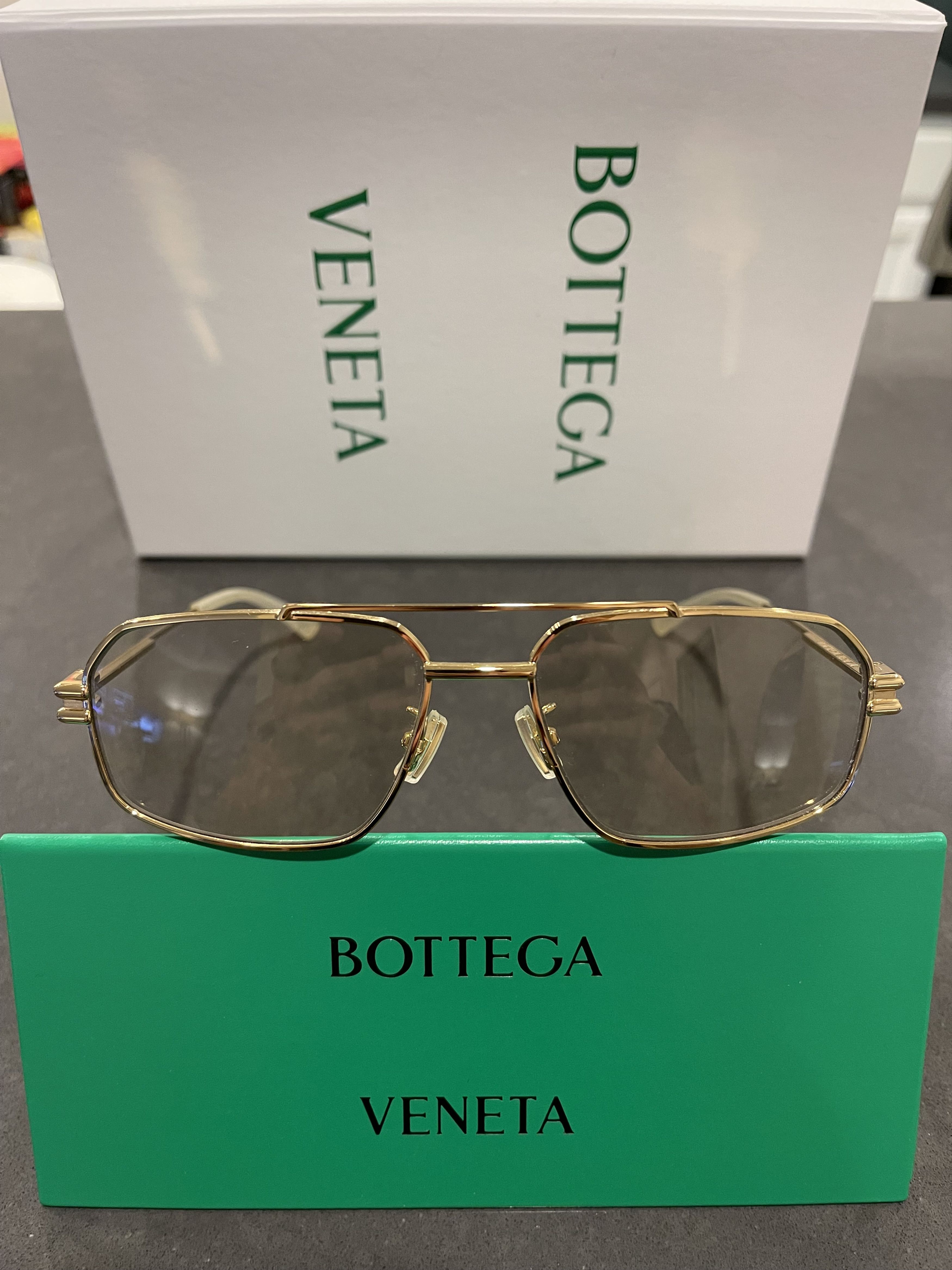 🌟 Bottega Veneta BV 1128/S 006 Glasses Gold Luxury 🌟