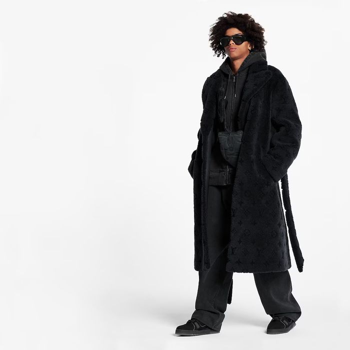 Monogram store shearling coat