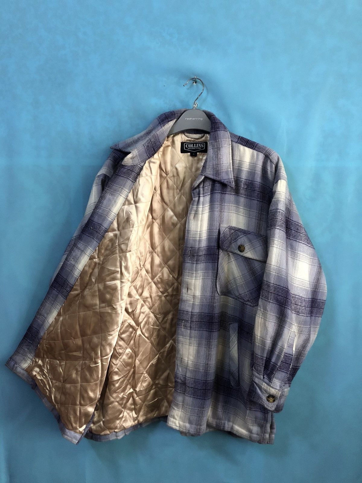 Japanese Brand 1990s collins international shadow plaid #A4 Size US L / EU 52-54 / 3 - 3 Thumbnail