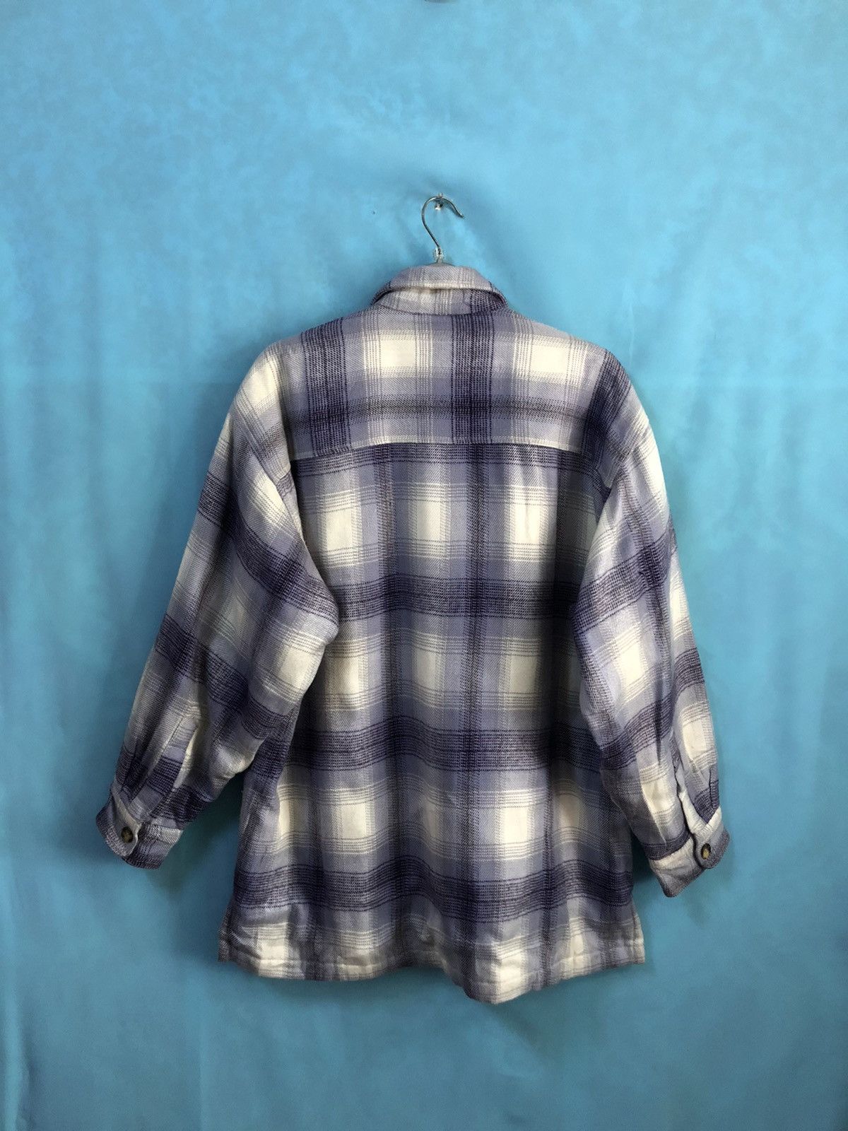 Japanese Brand 1990s collins international shadow plaid #A4 Size US L / EU 52-54 / 3 - 4 Thumbnail