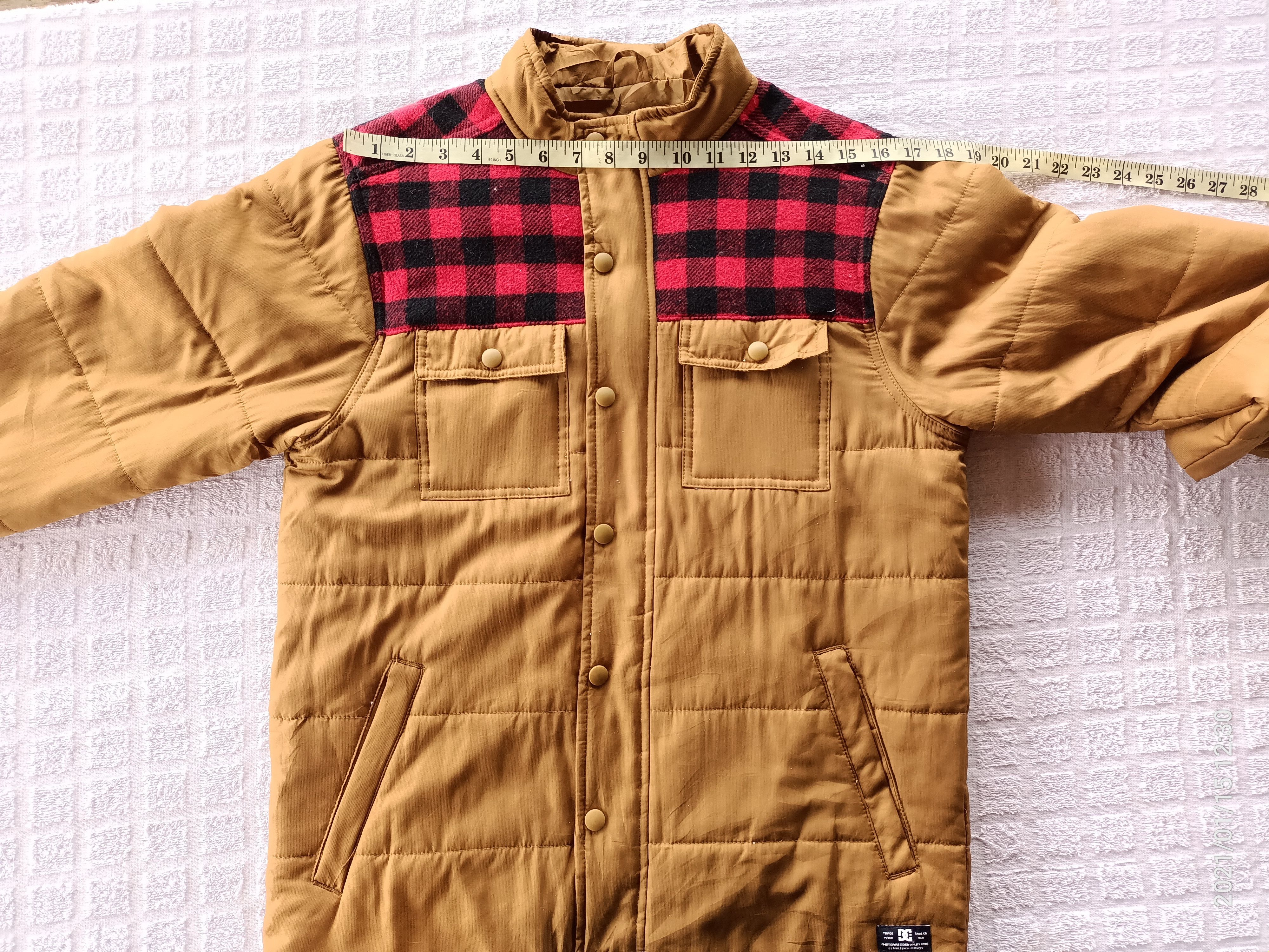 DC × Flannel DCSHOECOUSA DC SHOE Skateboarding Puffer Jacket Size US S / EU 44-46 / 1 - 4 Thumbnail