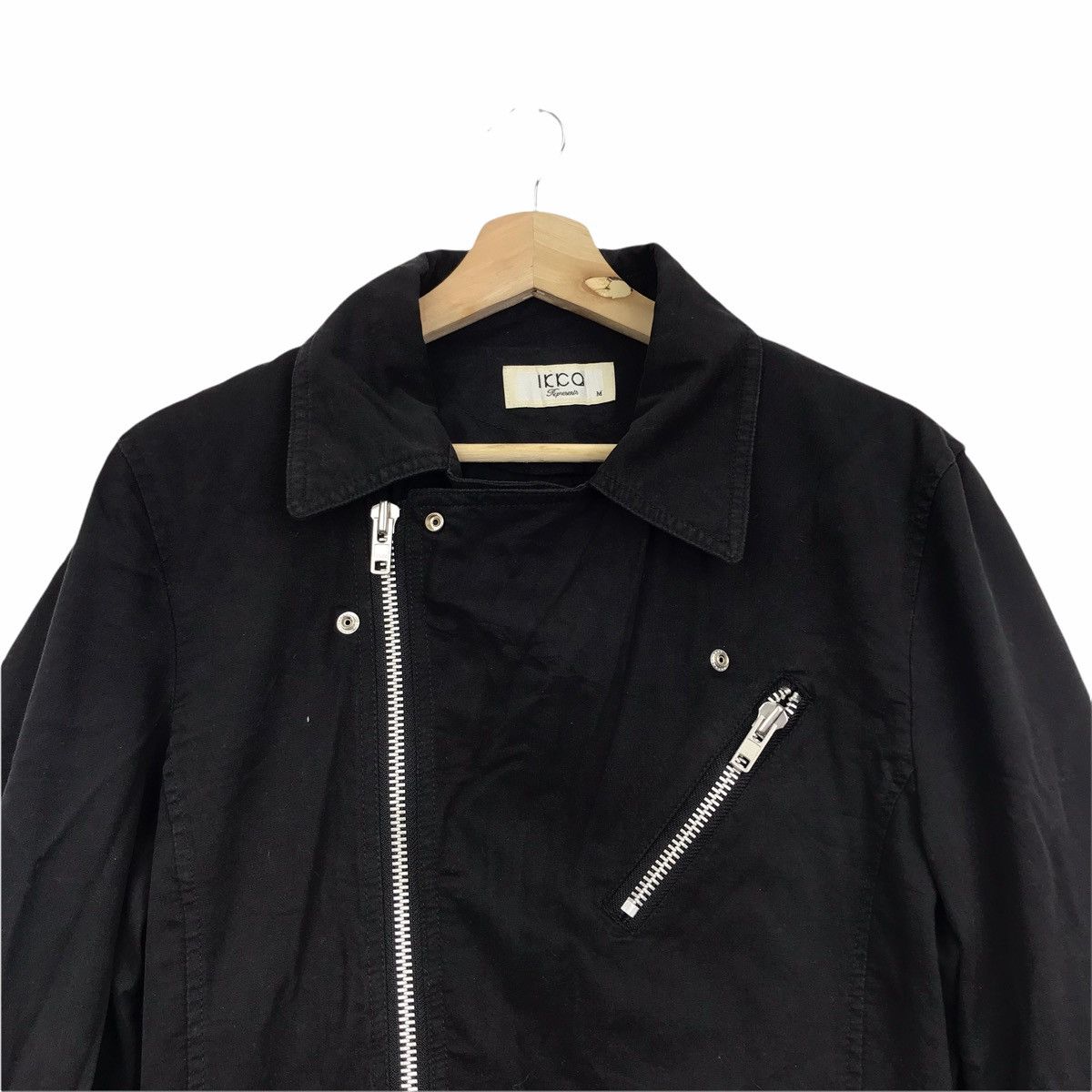 Vintage IKKA REPRESENT Double Collar Zipper Long Coat Jacket Size US M / EU 48-50 / 2 - 2 Thumbnail