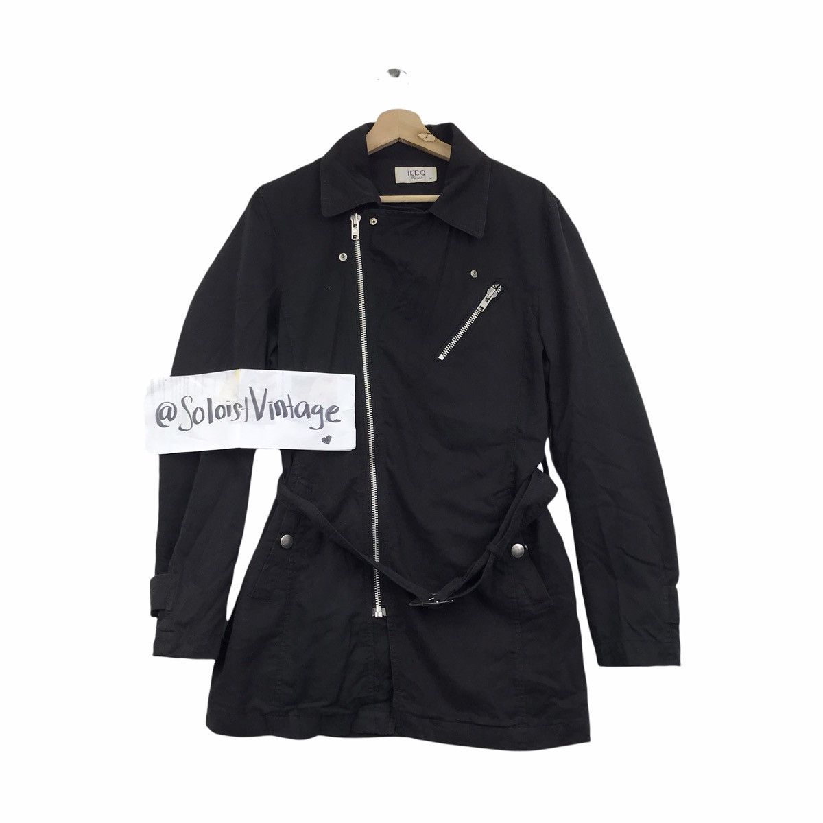 Vintage IKKA REPRESENT Double Collar Zipper Long Coat Jacket Size US M / EU 48-50 / 2 - 1 Thumbnail