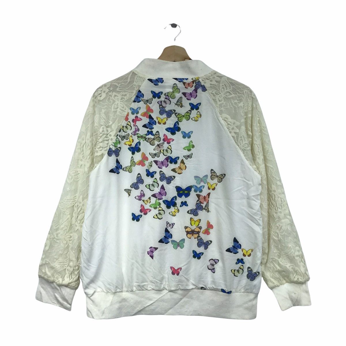 Japanese Brand SCOLAR Japanese Brand Lace Sleeve Butterflies Bomber Jacket Size US M / EU 48-50 / 2 - 7 Thumbnail