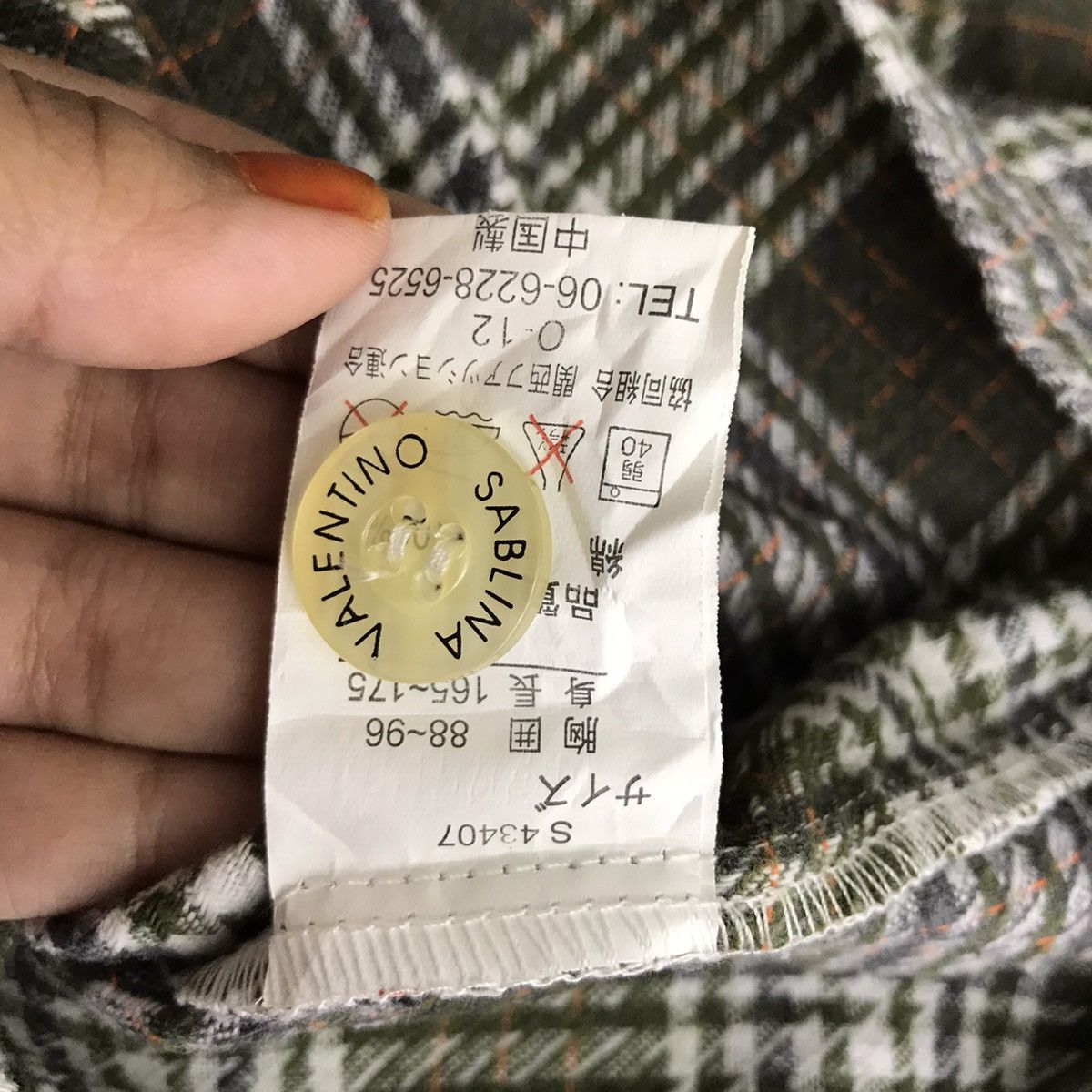 Vintage SABLINA VALENTINO Paris Italy Designer Check Tartan Size US M / EU 48-50 / 2 - 6 Thumbnail