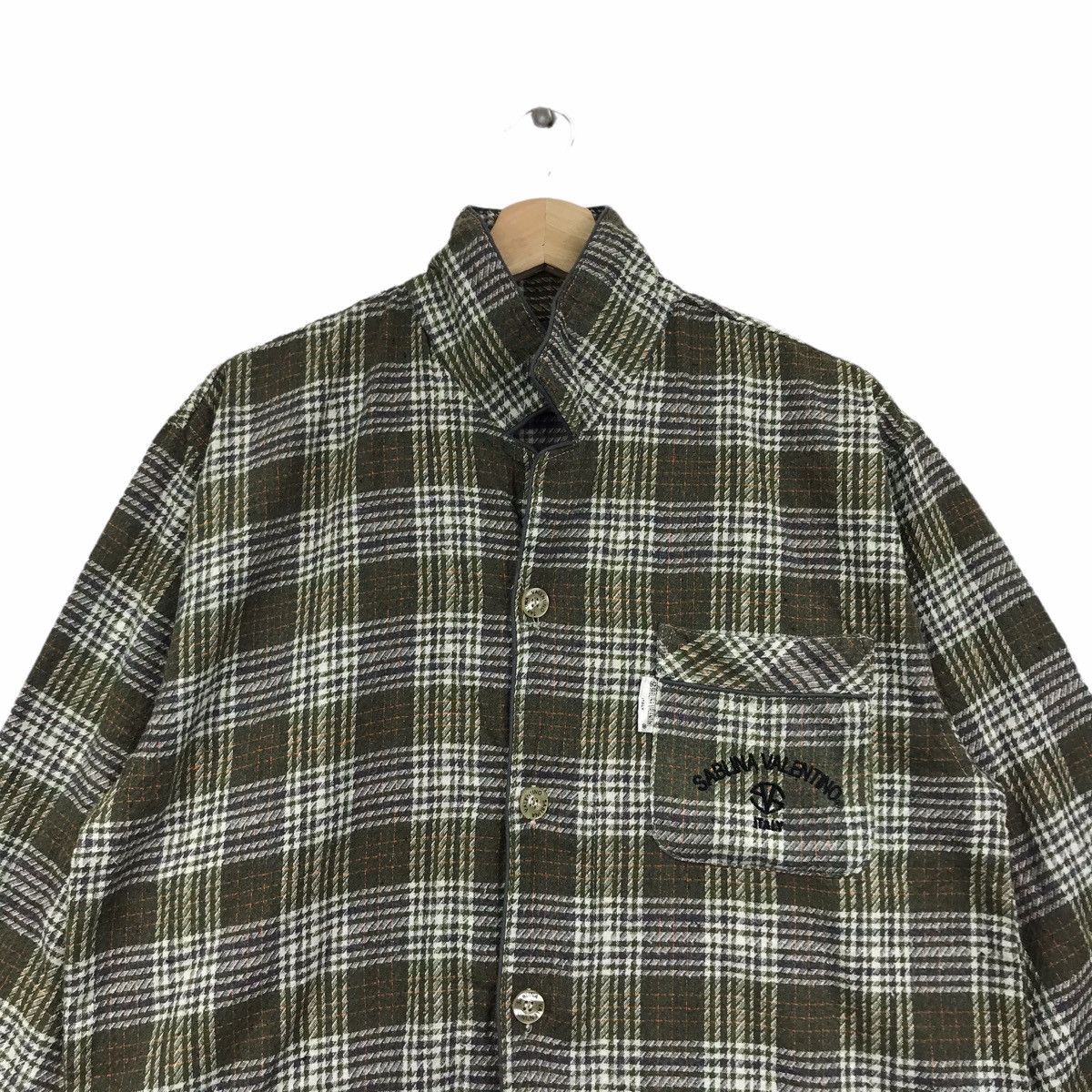Vintage SABLINA VALENTINO Paris Italy Designer Check Tartan Size US M / EU 48-50 / 2 - 2 Thumbnail