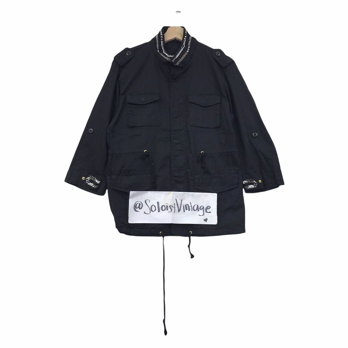Japanese Brand JEANASIS Fancy Workwear Japanese Brand Army Black Jacket Size US M / EU 48-50 / 2 - 1 Thumbnail