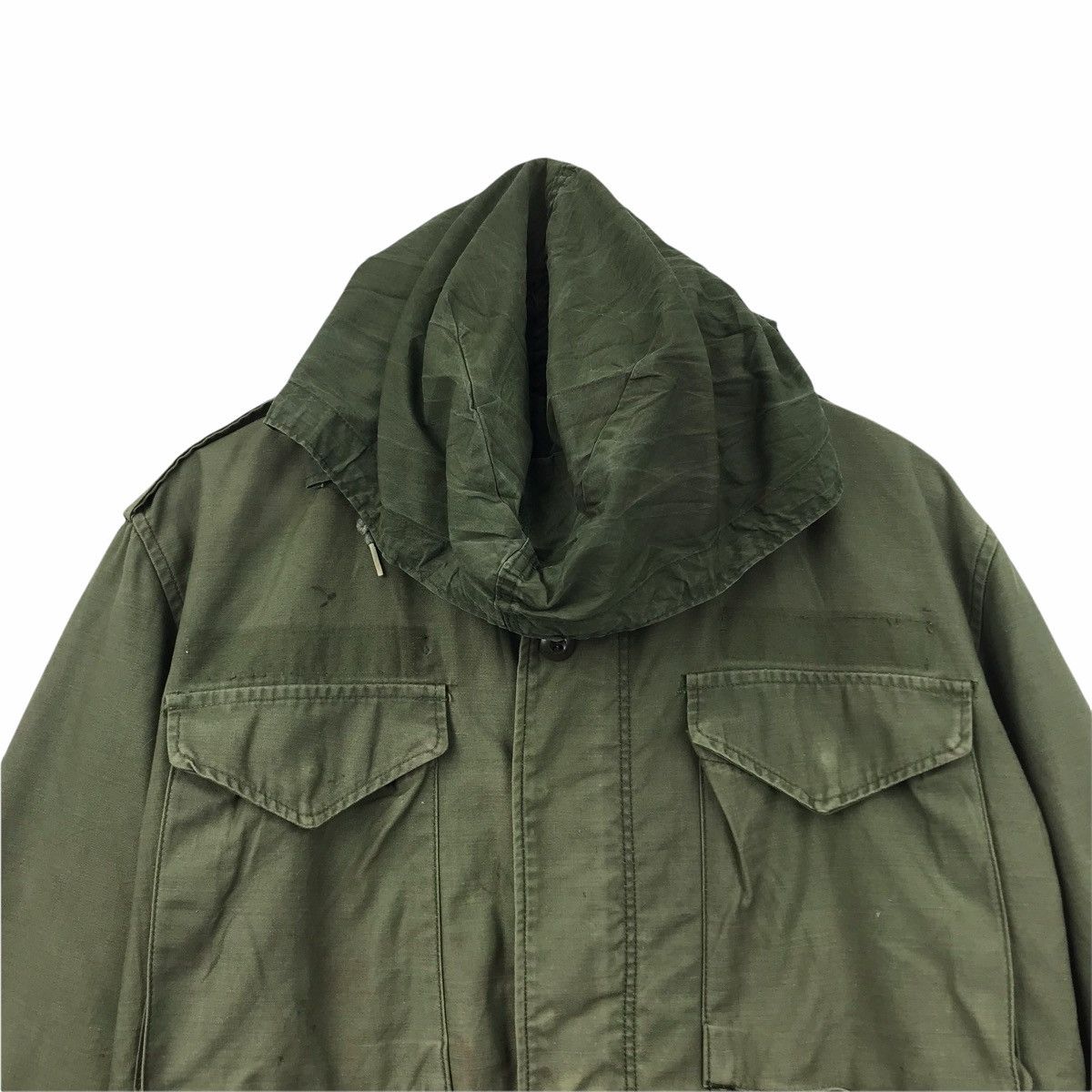 Vintage Vintage 80s Green Parka Army Soldier Hoodie Utility Jacket Size US L / EU 52-54 / 3 - 2 Thumbnail