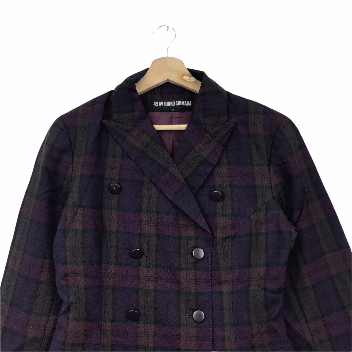 Junko Shimada 49 AV JUNKO SHIMADA Japanese Brand Check Tartan Coat Size US S / EU 44-46 / 1 - 2 Thumbnail