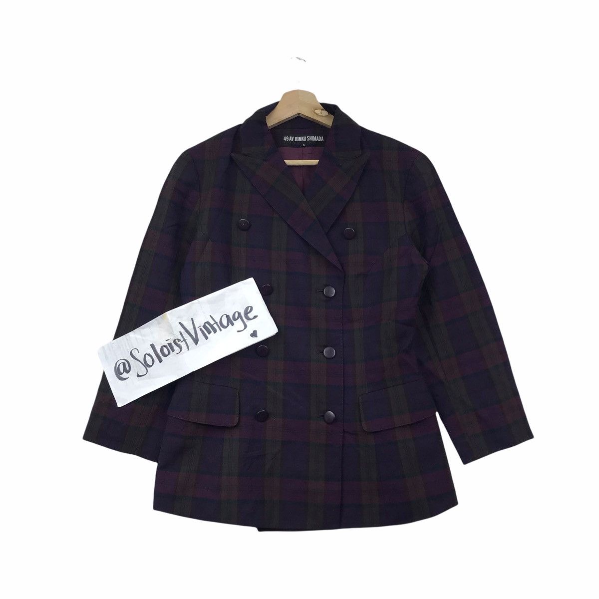Junko Shimada 49 AV JUNKO SHIMADA Japanese Brand Check Tartan Coat Size US S / EU 44-46 / 1 - 1 Thumbnail