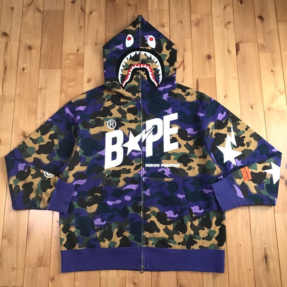 BAPE x Heron Preston Mix 1st Camo Mesh Cap Purple