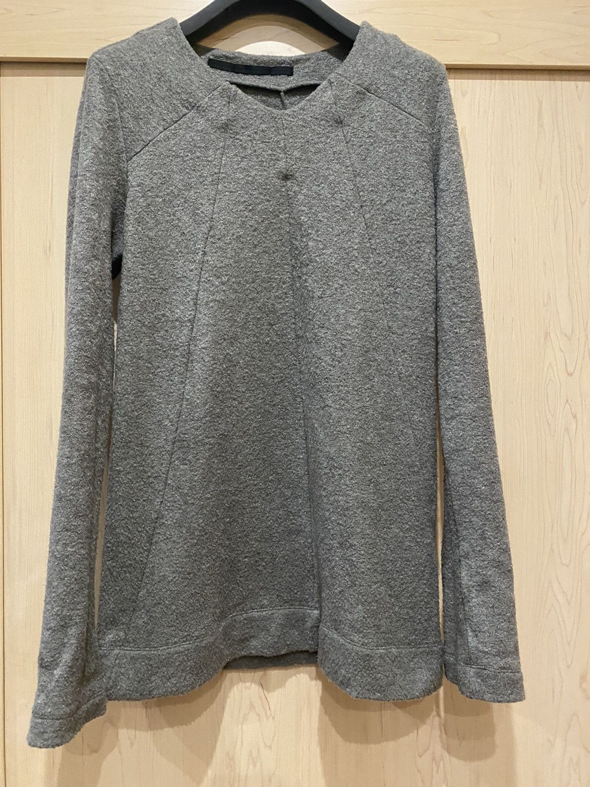 image of Julius _7 Wool Alpaca Sweater in Grey, Men's (Size Medium)