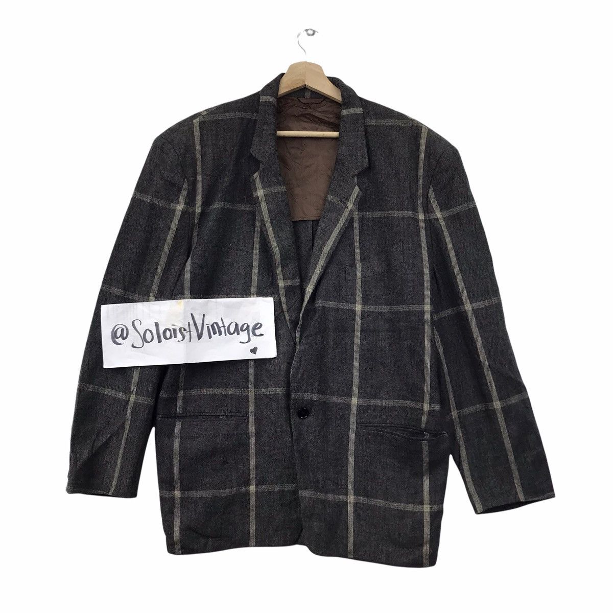 Vintage Vintage ARMANDO POLLINI Italian Brand Check Coat Blazer Size US XL / EU 56 / 4 - 1 Thumbnail