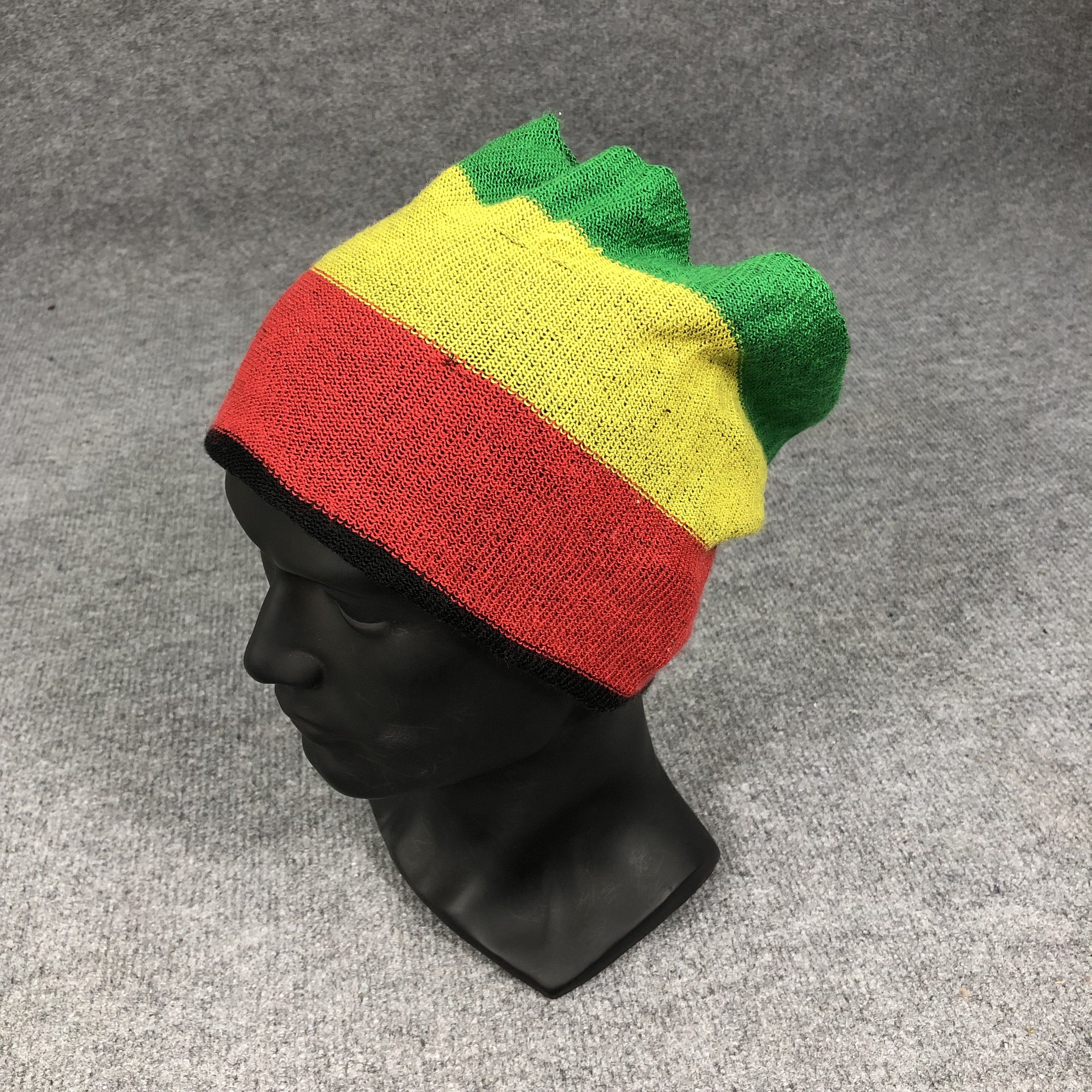 Vintage Vintage Rasta Marijuana Beanie Hat B1053 Size ONE SIZE - 4 Thumbnail