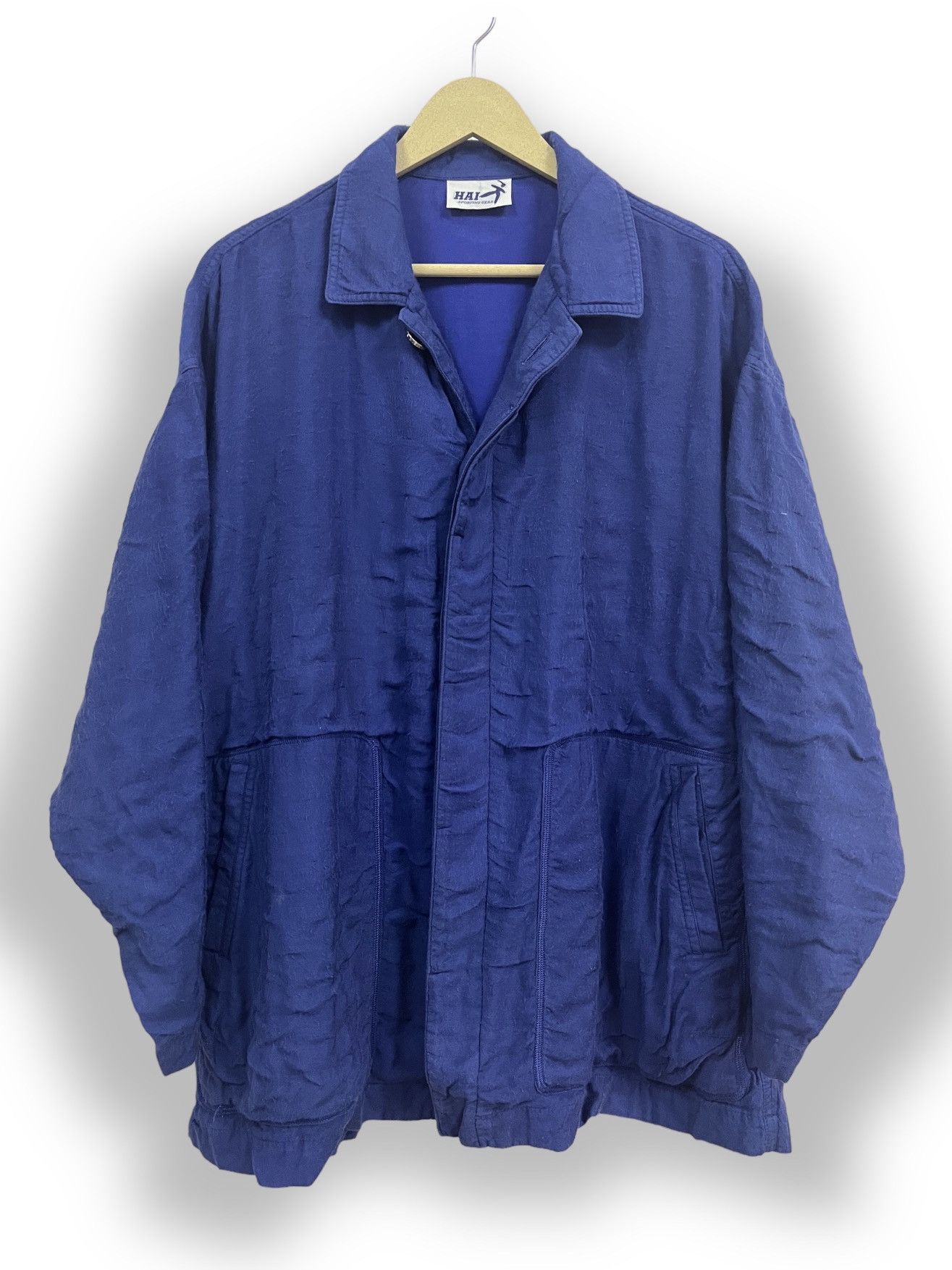 image of Hai Sporting Gear Issey Miyake Vintage 1980S Long Sleeves in Blue, Men's (Size XL)