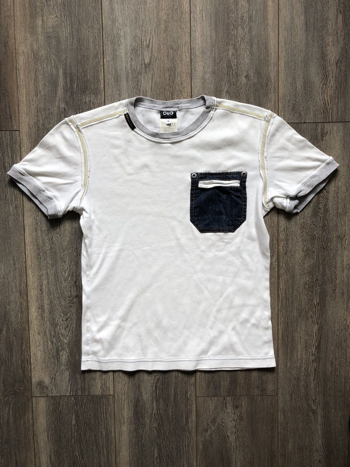 Vintage Dolce & Gabbana seams inside out pocket tee t-shirt