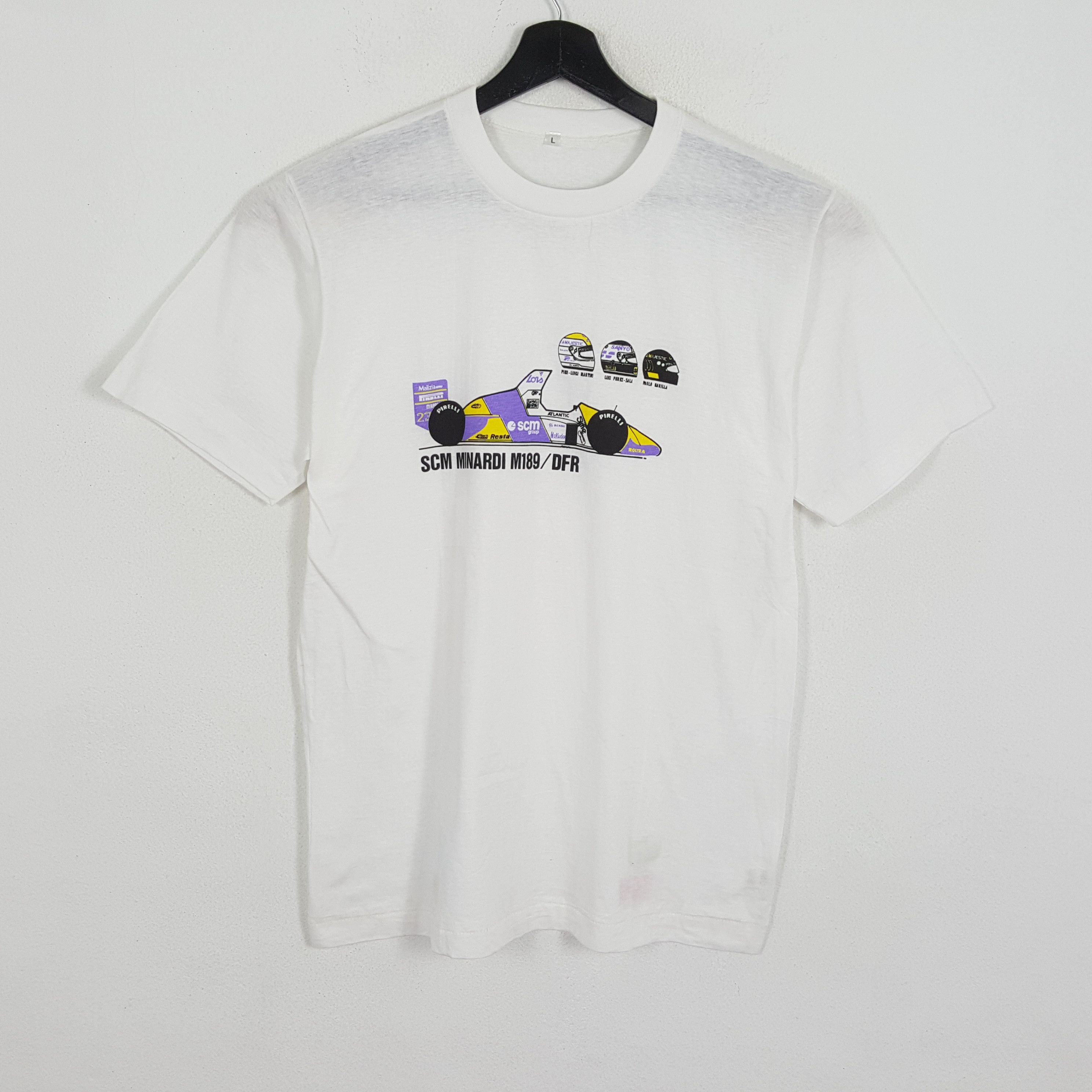 SCM MINARDI M189/DFR Motorsport Racing Vintage Tshirt