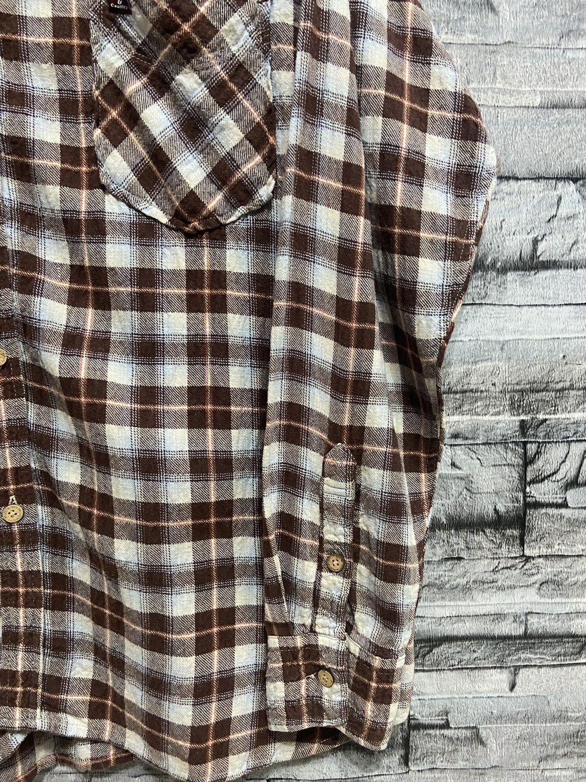 Japanese Brand Vintage Town & Country Surf Flannel plaid size L fit Xl Size US XL / EU 56 / 4 - 6 Thumbnail