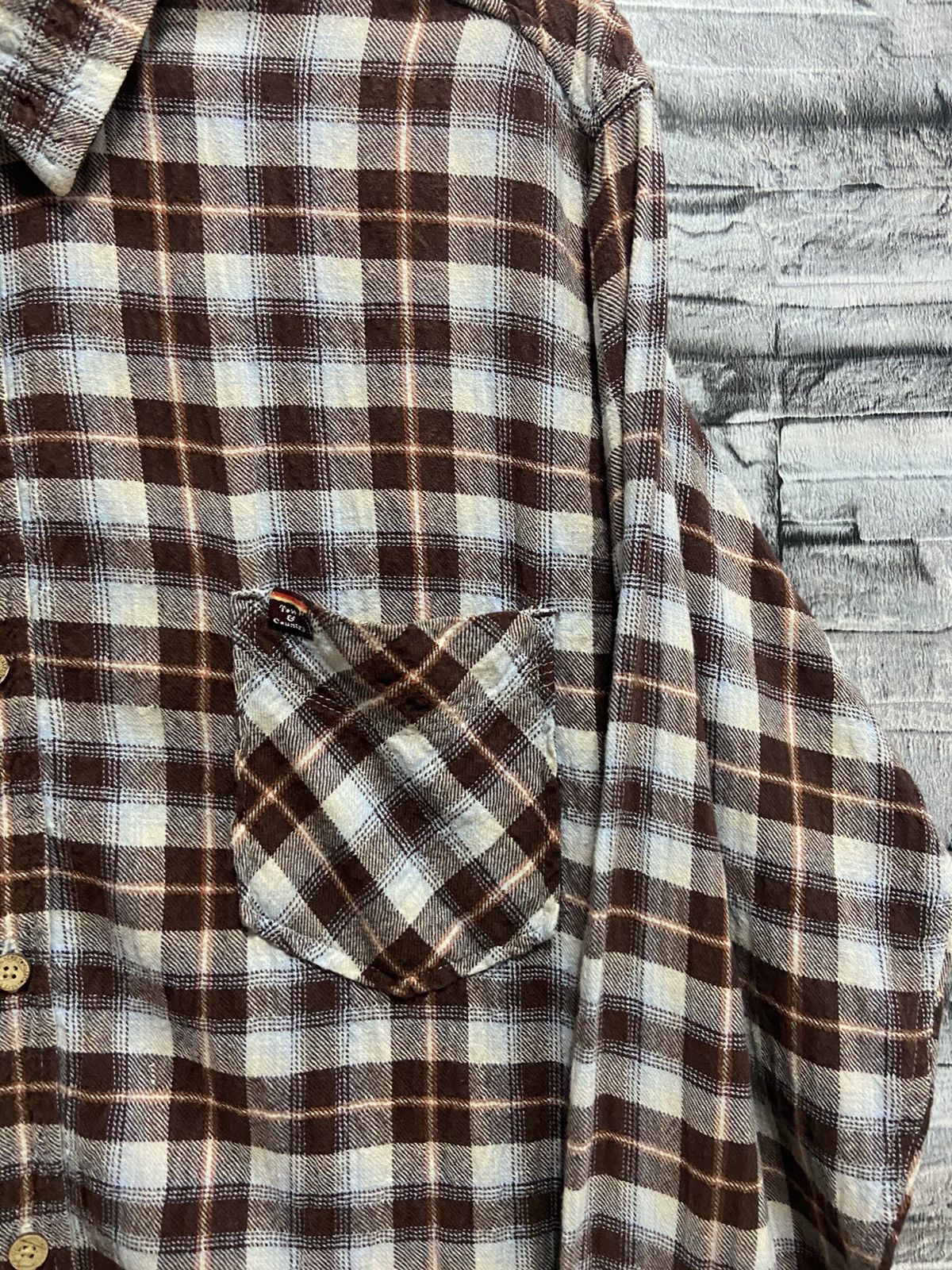 Japanese Brand Vintage Town & Country Surf Flannel plaid size L fit Xl Size US XL / EU 56 / 4 - 3 Thumbnail