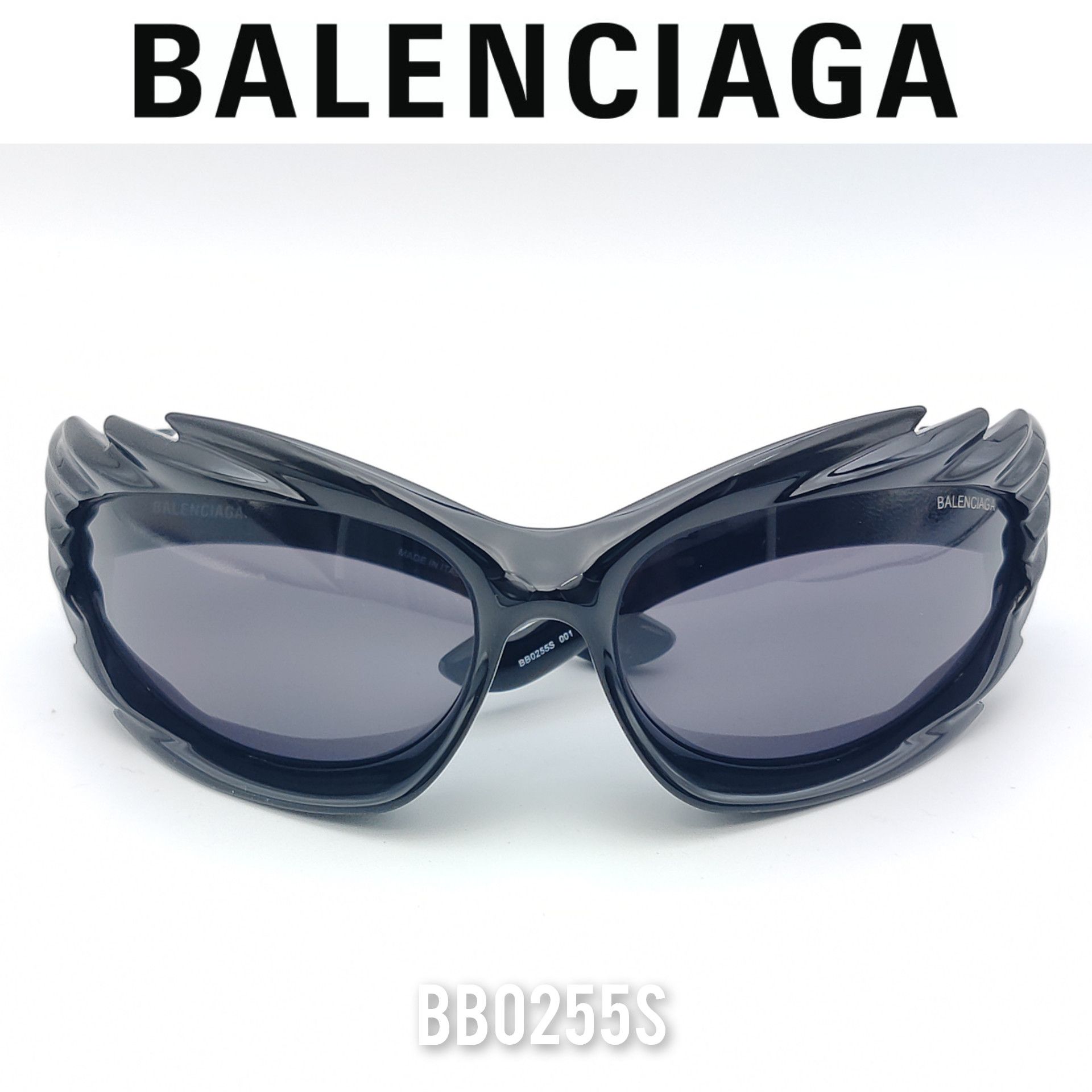 image of Balenciaga Bb0255S Spike Cateye in Black, Men's