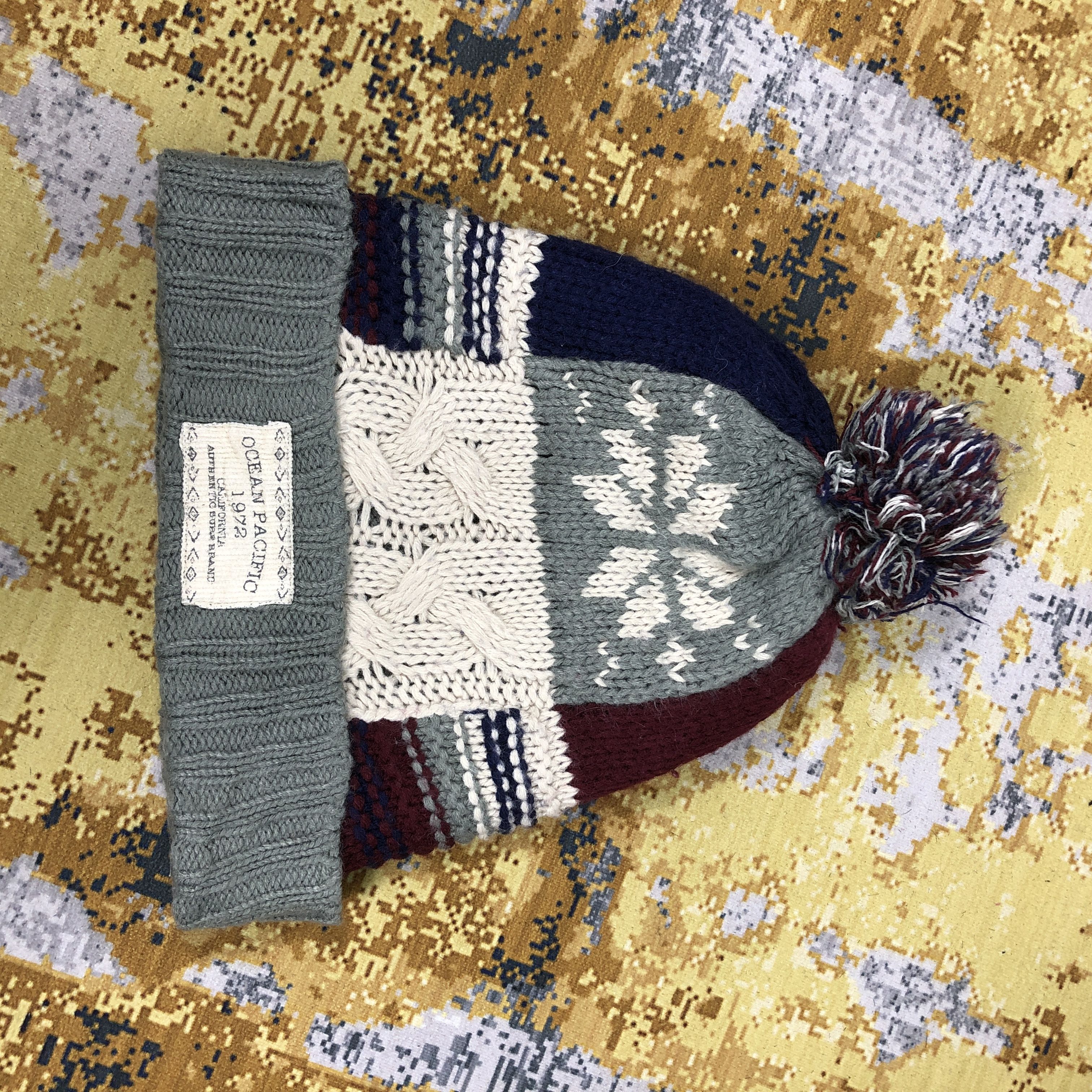 Ocean Pacific × Vintage Vintage Ocean Pacific Knit Beanie Hat B1690 Size ONE SIZE - 3 Thumbnail