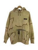 Jacket Beige Camouflage Zip Design Pullover Parka