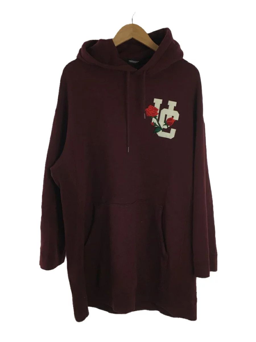 Hoodie Bordeaux Logo Design Long Pullover Parka
