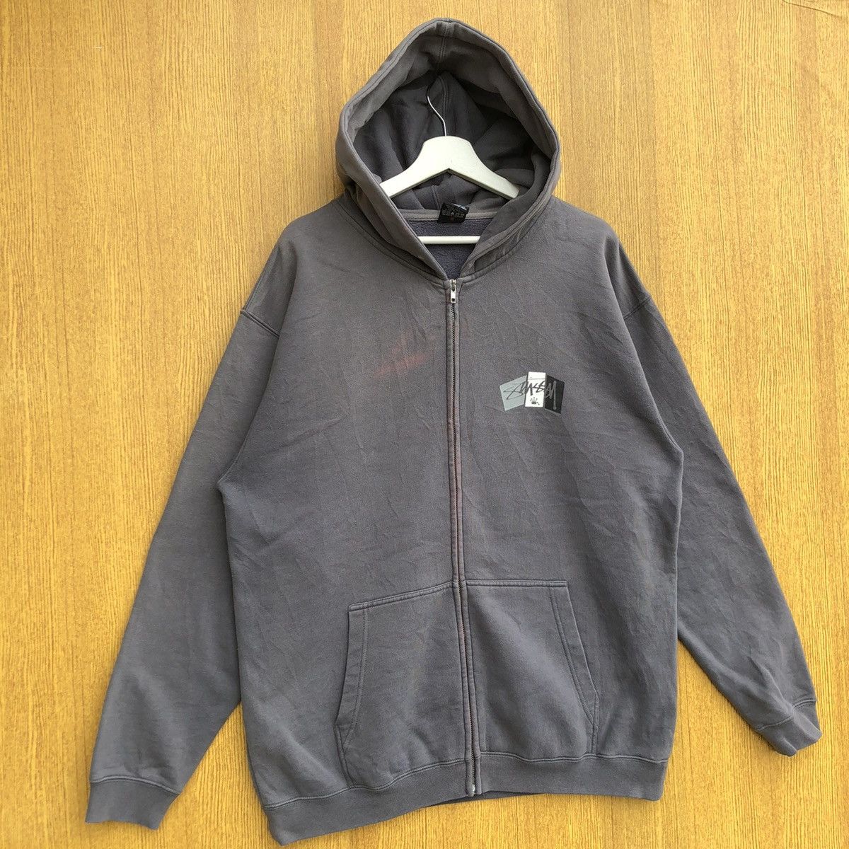 Stussy Vintage Stussy Streetwear Hoodie Zipper Jumper Size US L / EU 52-54 / 3 - 3 Thumbnail