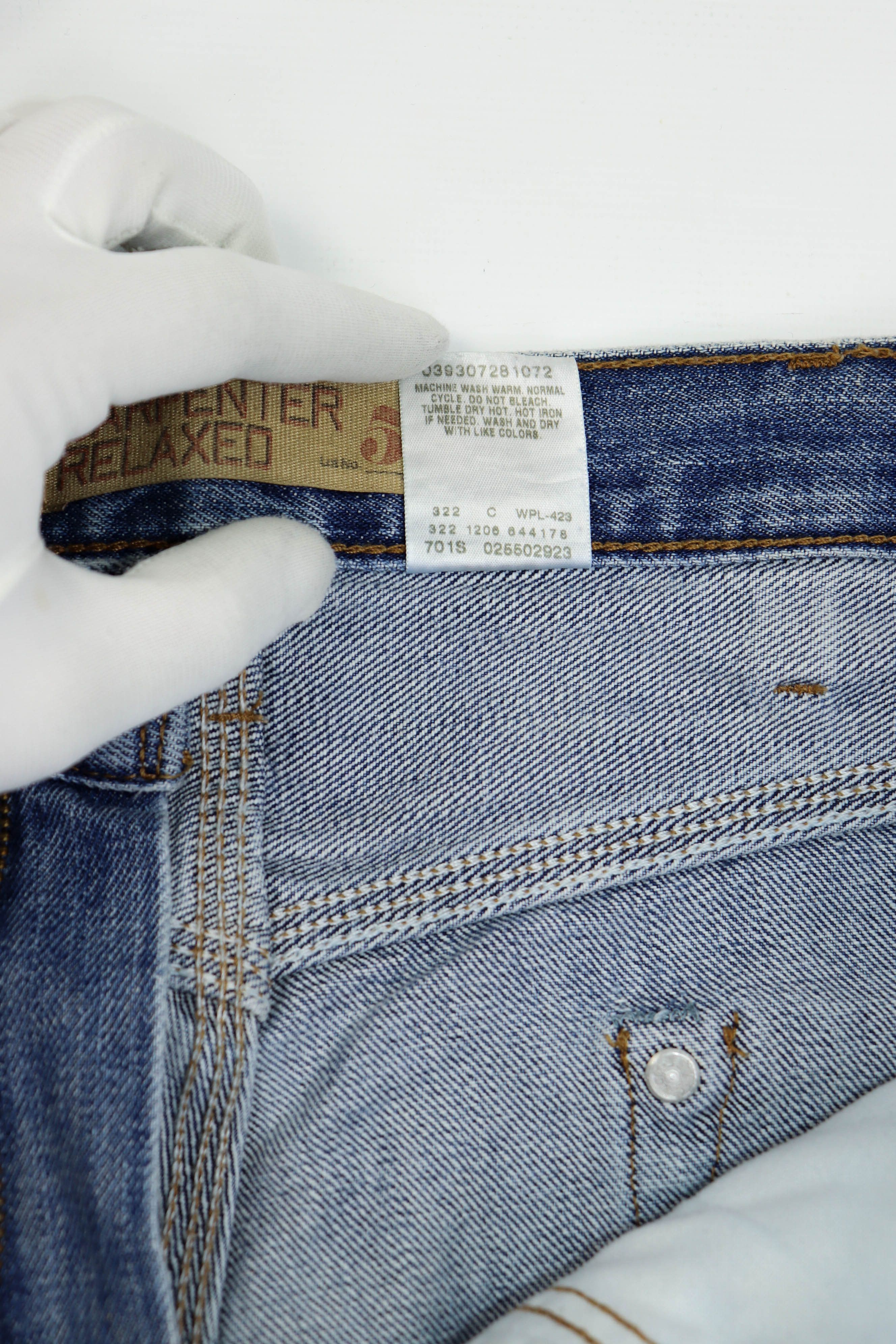Levi's Levi's 550 Vintage Blue Washed Denim Relaxed Carpenter Jeans Size US 34 / EU 50 - 14 Thumbnail