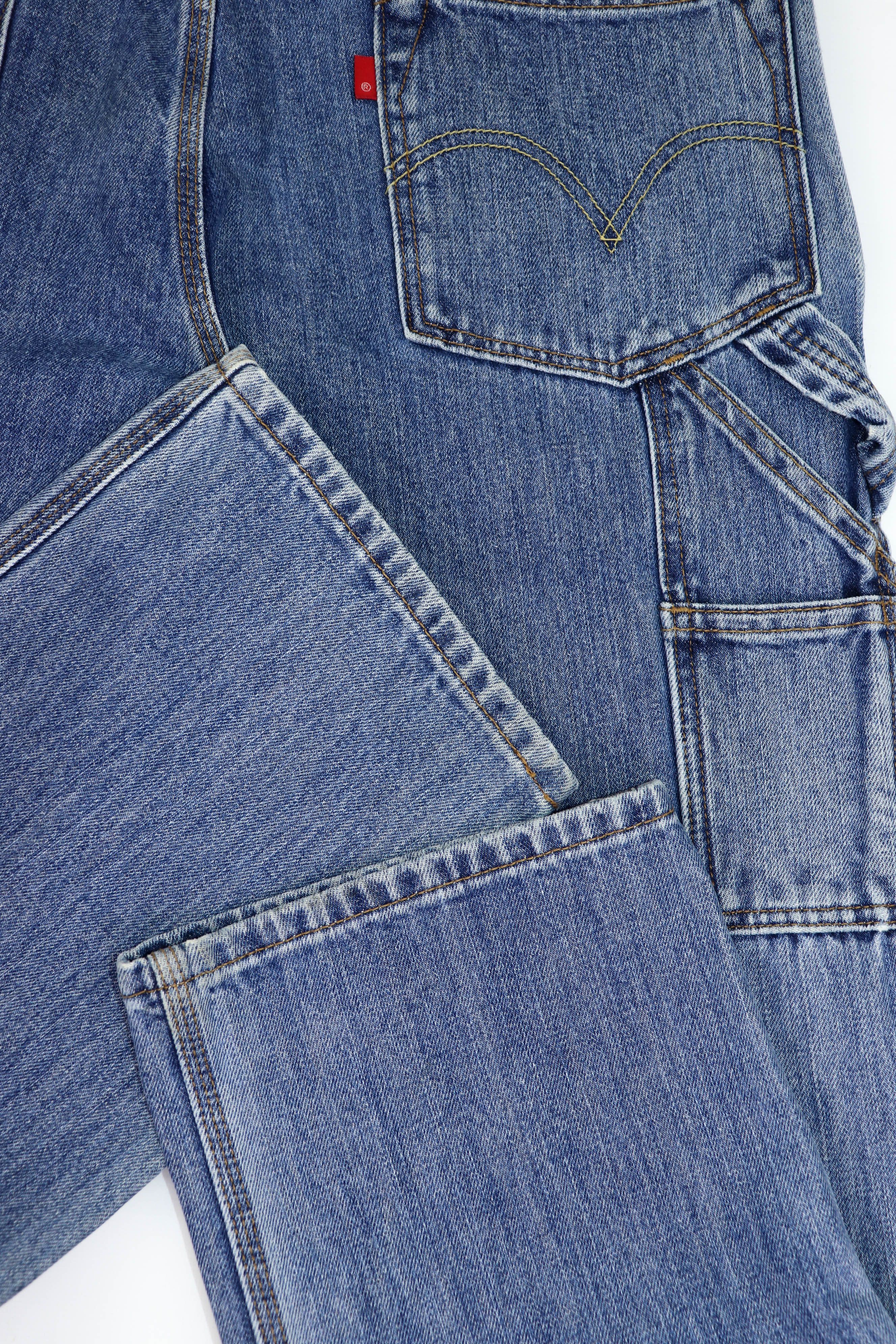Levi's Levi's 550 Vintage Blue Washed Denim Relaxed Carpenter Jeans Size US 34 / EU 50 - 10 Thumbnail