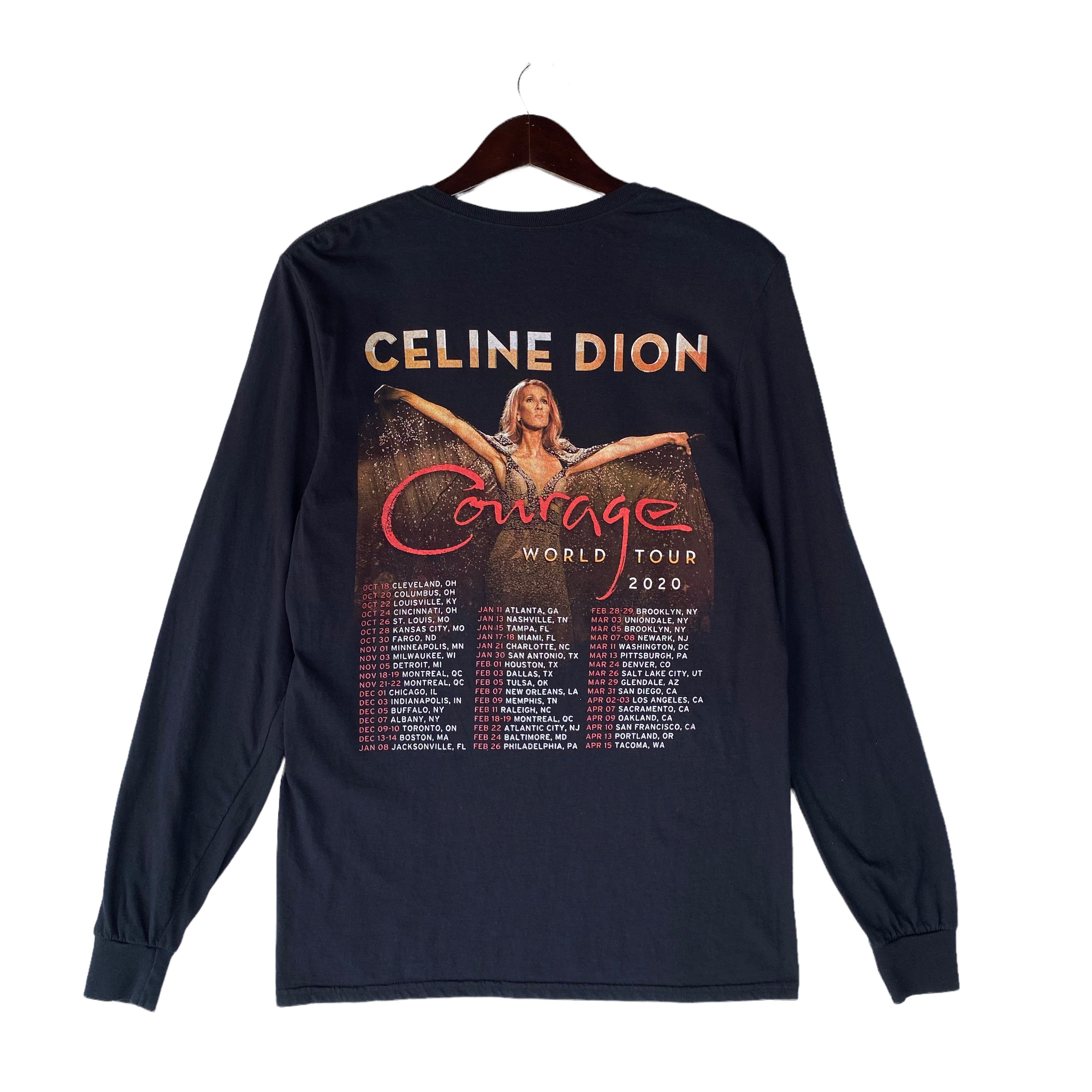 Band Tees 💥CELINE DION Pop singer Courage world tour 2020 tee shirt Size US M / EU 48-50 / 2 - 2 Thumbnail