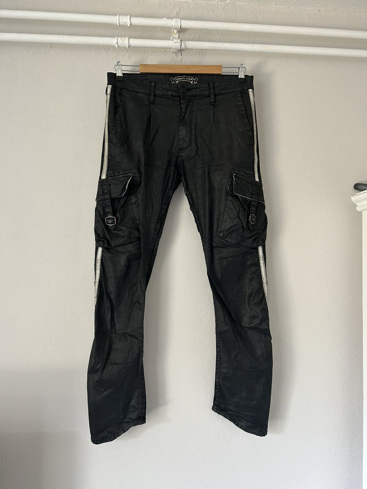image of Robins Jeans Predator Cargo Pants in Black/White, Men's (Size 32)