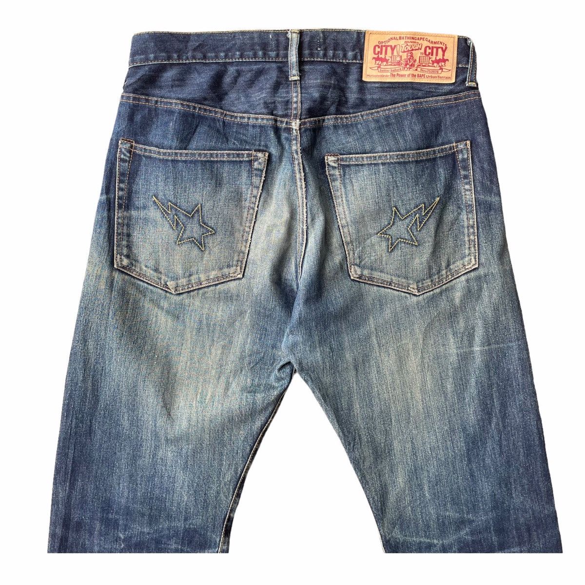 Bape × Nigo 💥BAPESTA DENIM JEAN PANT RAGULAR Size US 33 - 3 Thumbnail