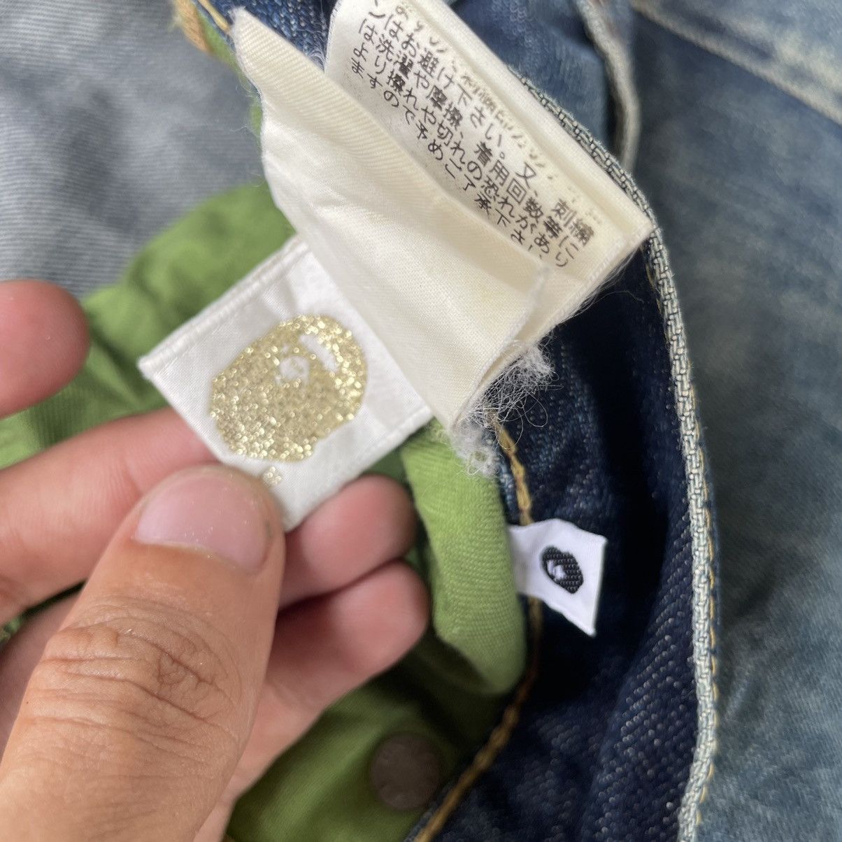 Bape × Nigo 💥BAPESTA DENIM JEAN PANT RAGULAR Size US 33 - 15 Thumbnail