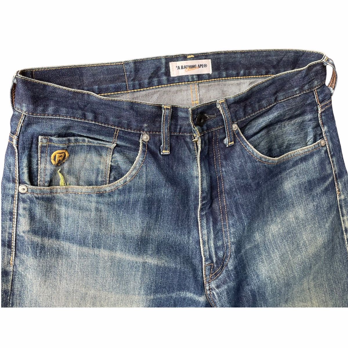 Bape × Nigo 💥BAPESTA DENIM JEAN PANT RAGULAR Size US 33 - 11 Thumbnail