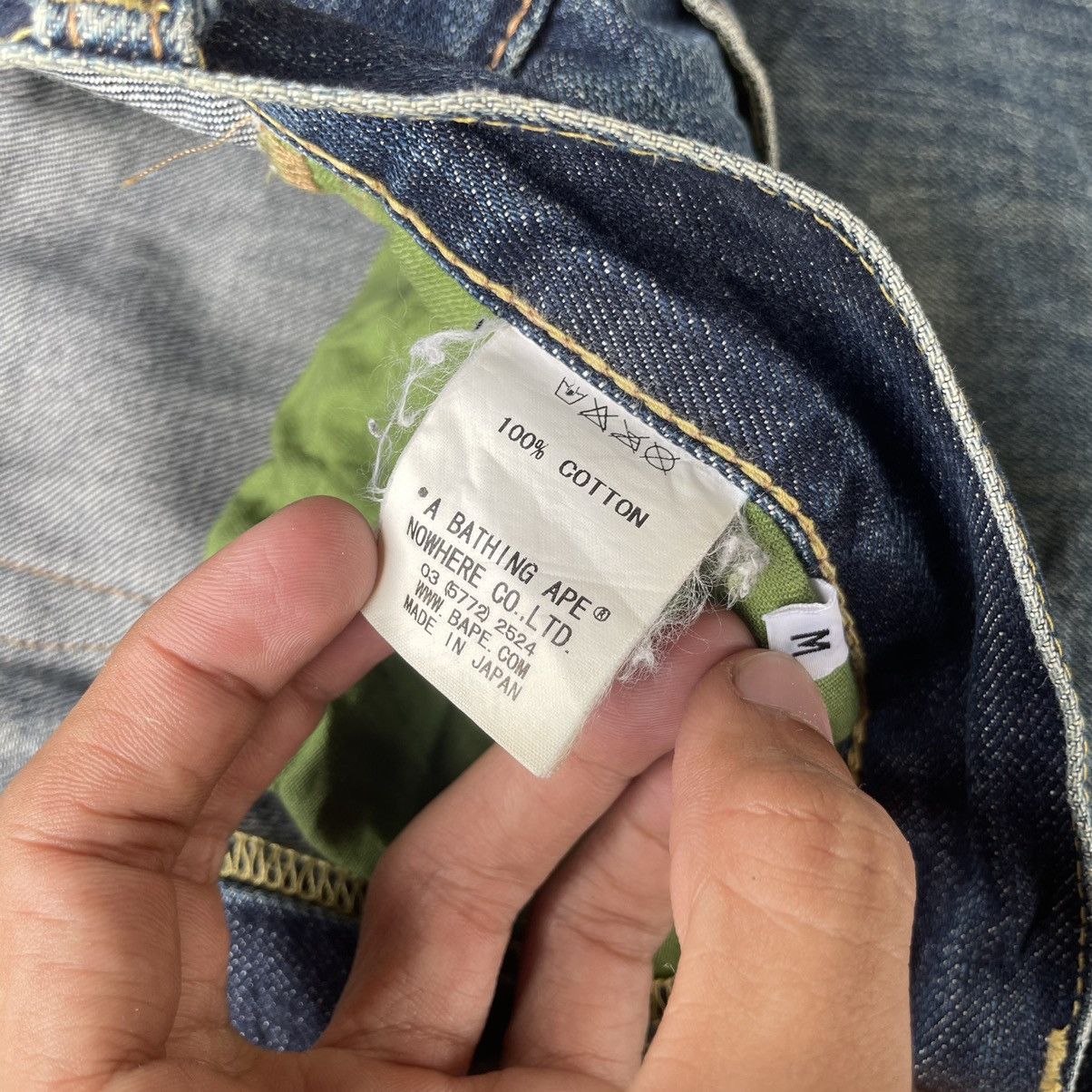 Bape × Nigo 💥BAPESTA DENIM JEAN PANT RAGULAR Size US 33 - 14 Thumbnail
