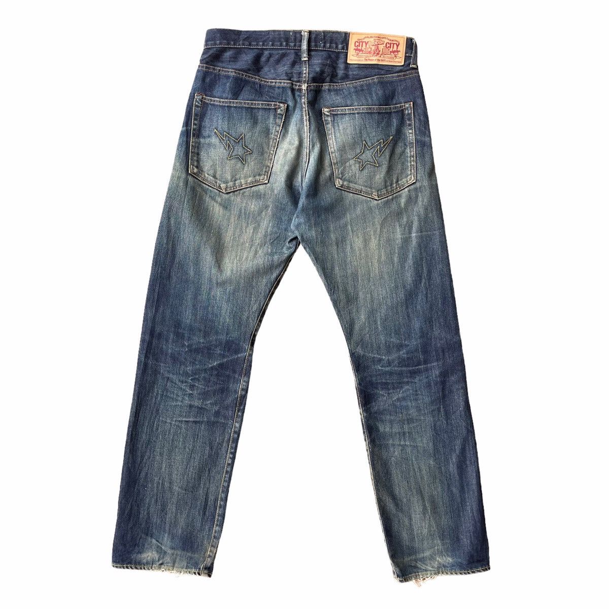Bape × Nigo 💥BAPESTA DENIM JEAN PANT RAGULAR Size US 33 - 1 Thumbnail